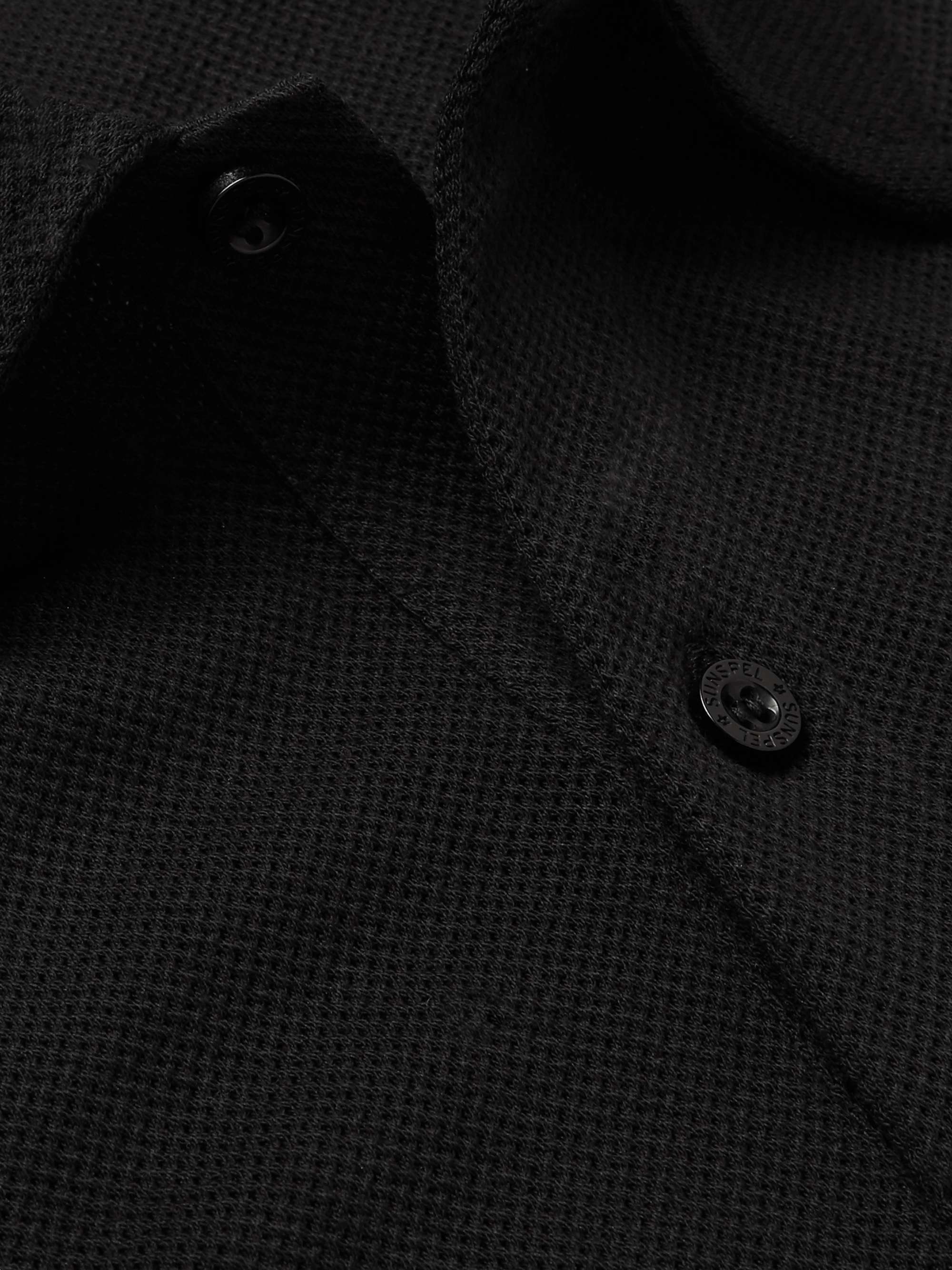 Riviera Slim-Fit Cotton-Mesh Polo Shirt view