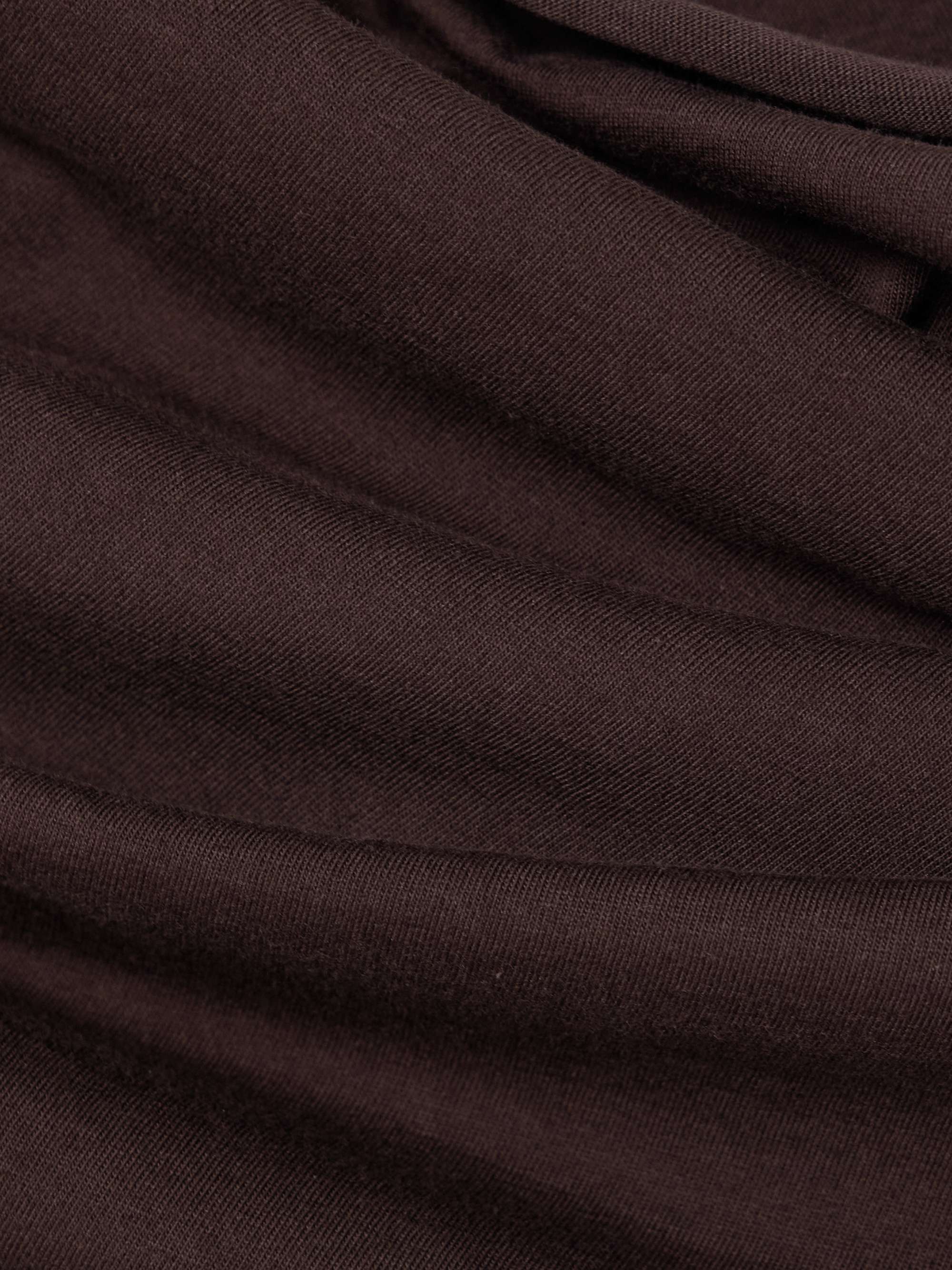 Draped cotton-jersey T-shirt view