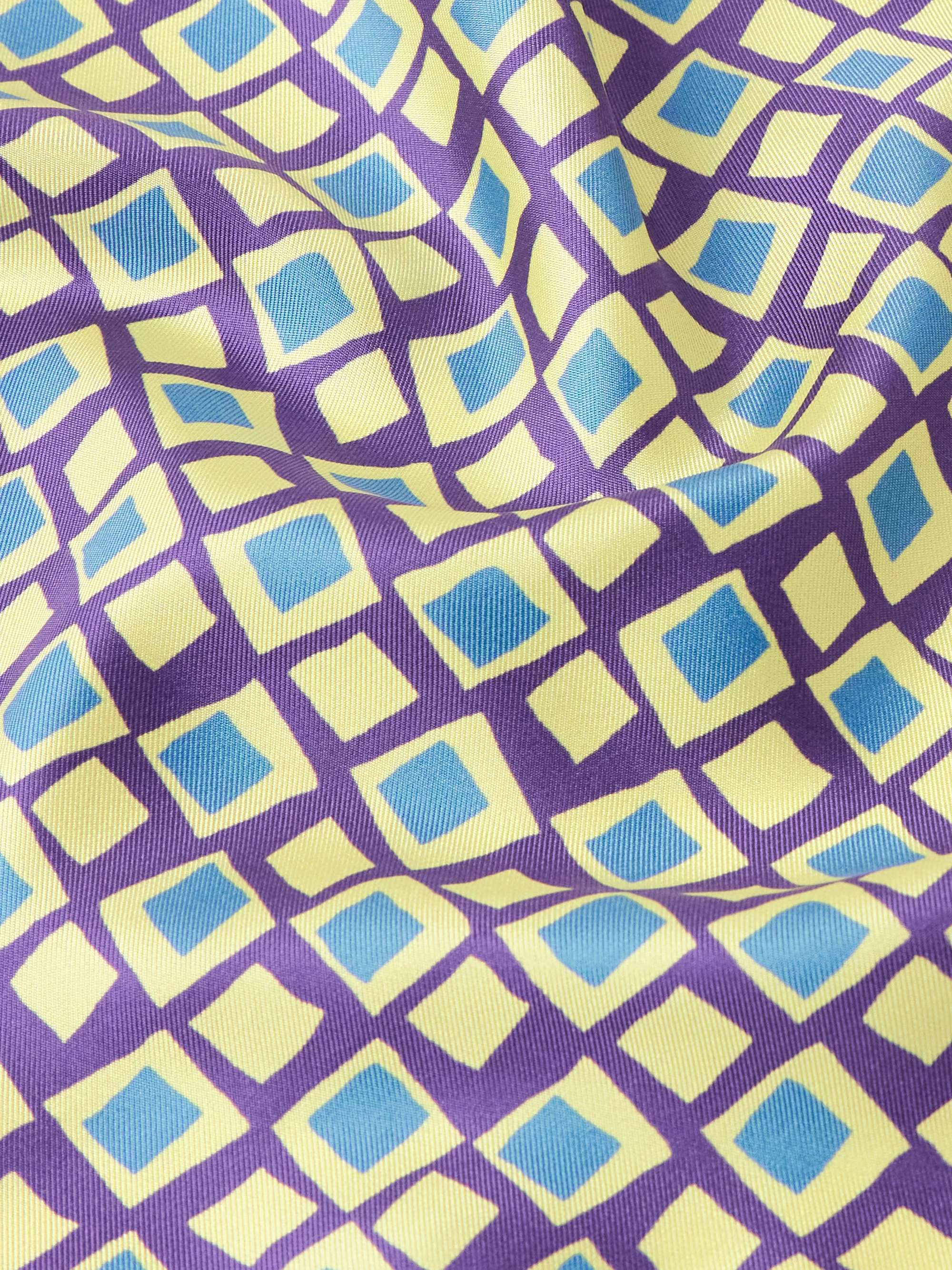 Belted Printed Silk-Twill Robe view