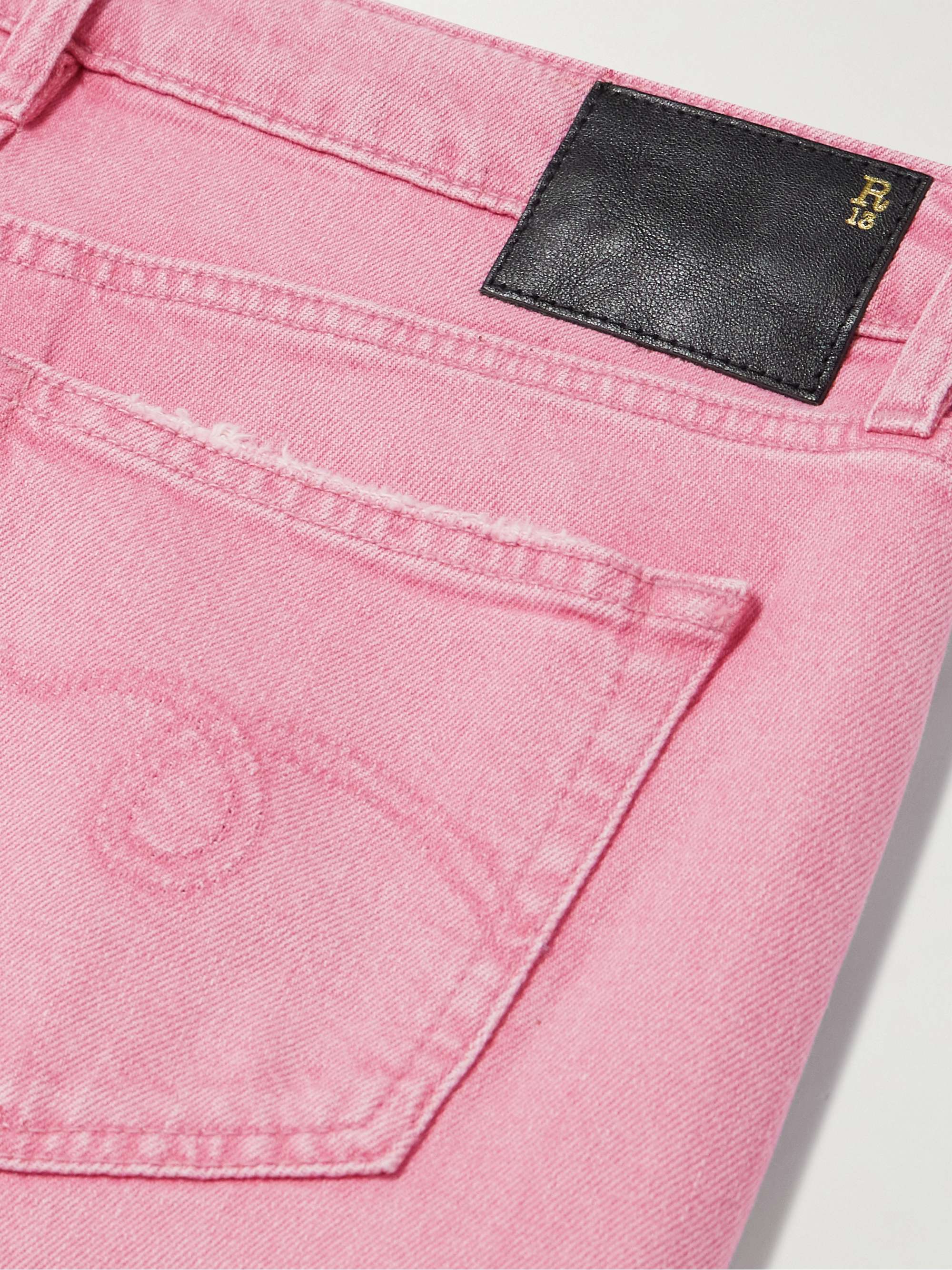 Boy cropped distressed low-rise straight-leg jeans view