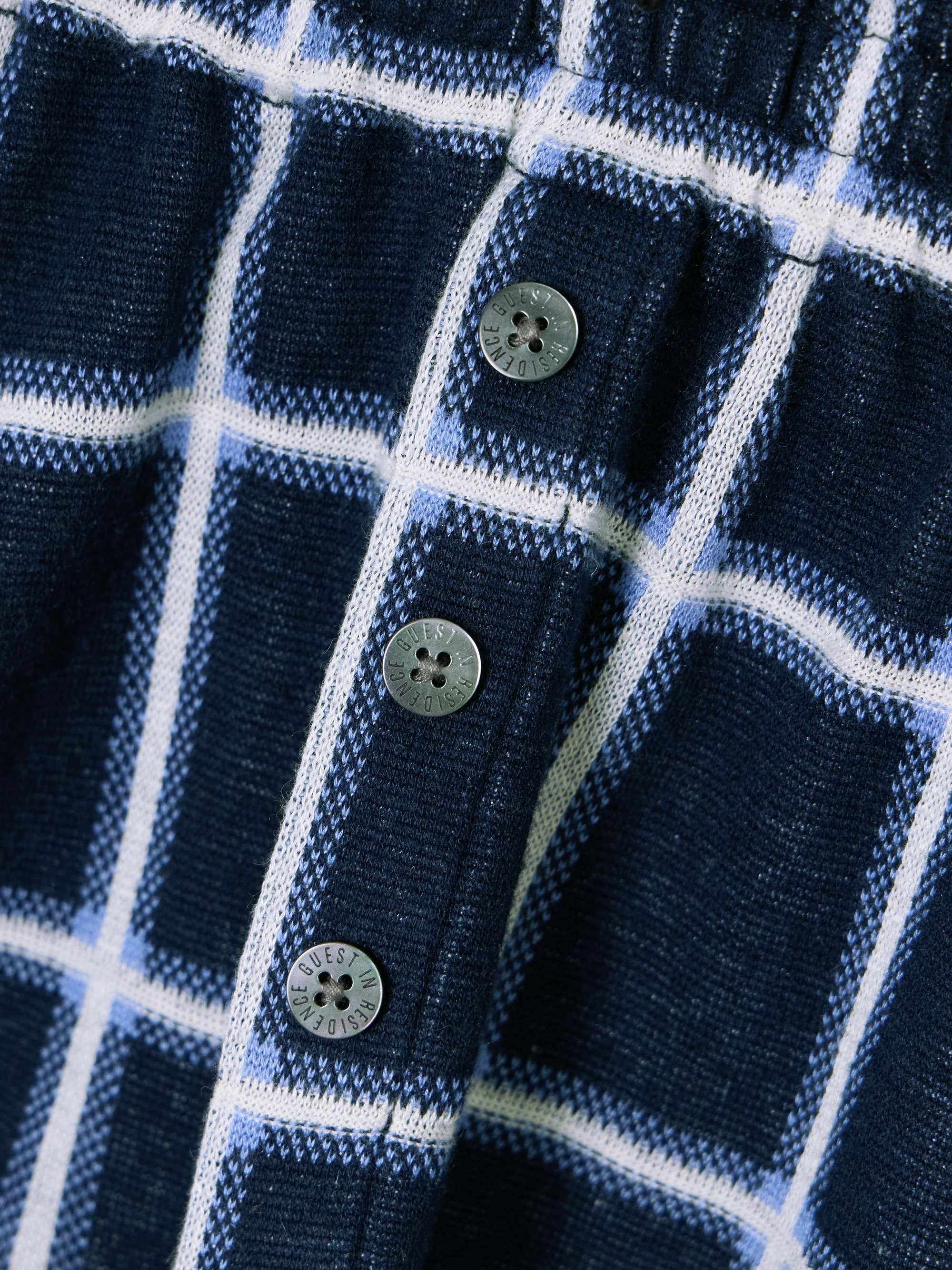 Picnic checked silk and linen-blend shorts view
