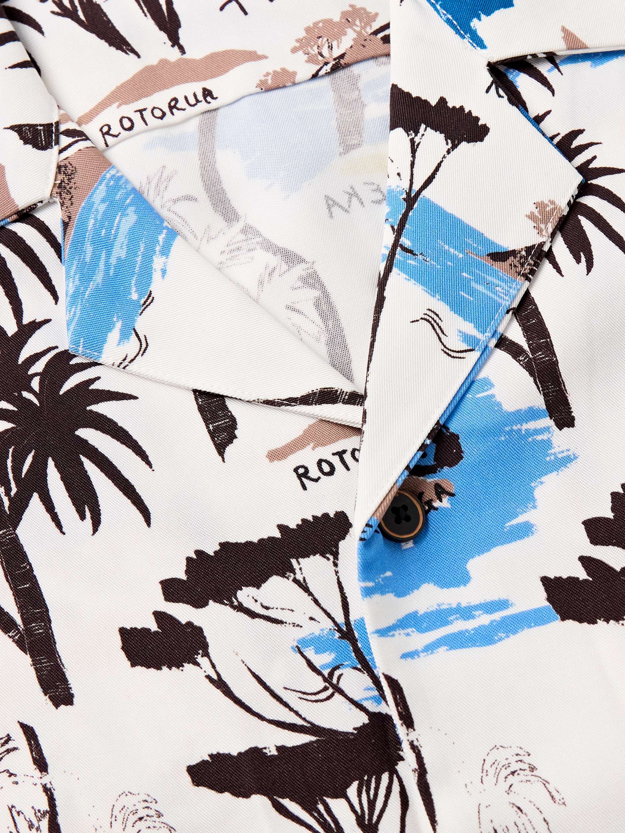 Te Ika A Maui Camp Collar Printed Lyocell-Twill Shirt view
