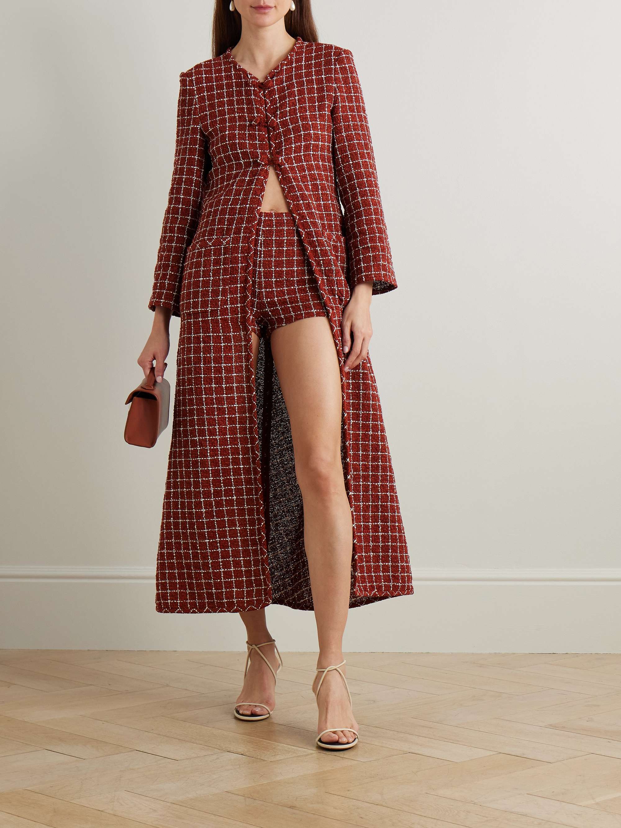 Agatha checked tweed coat view