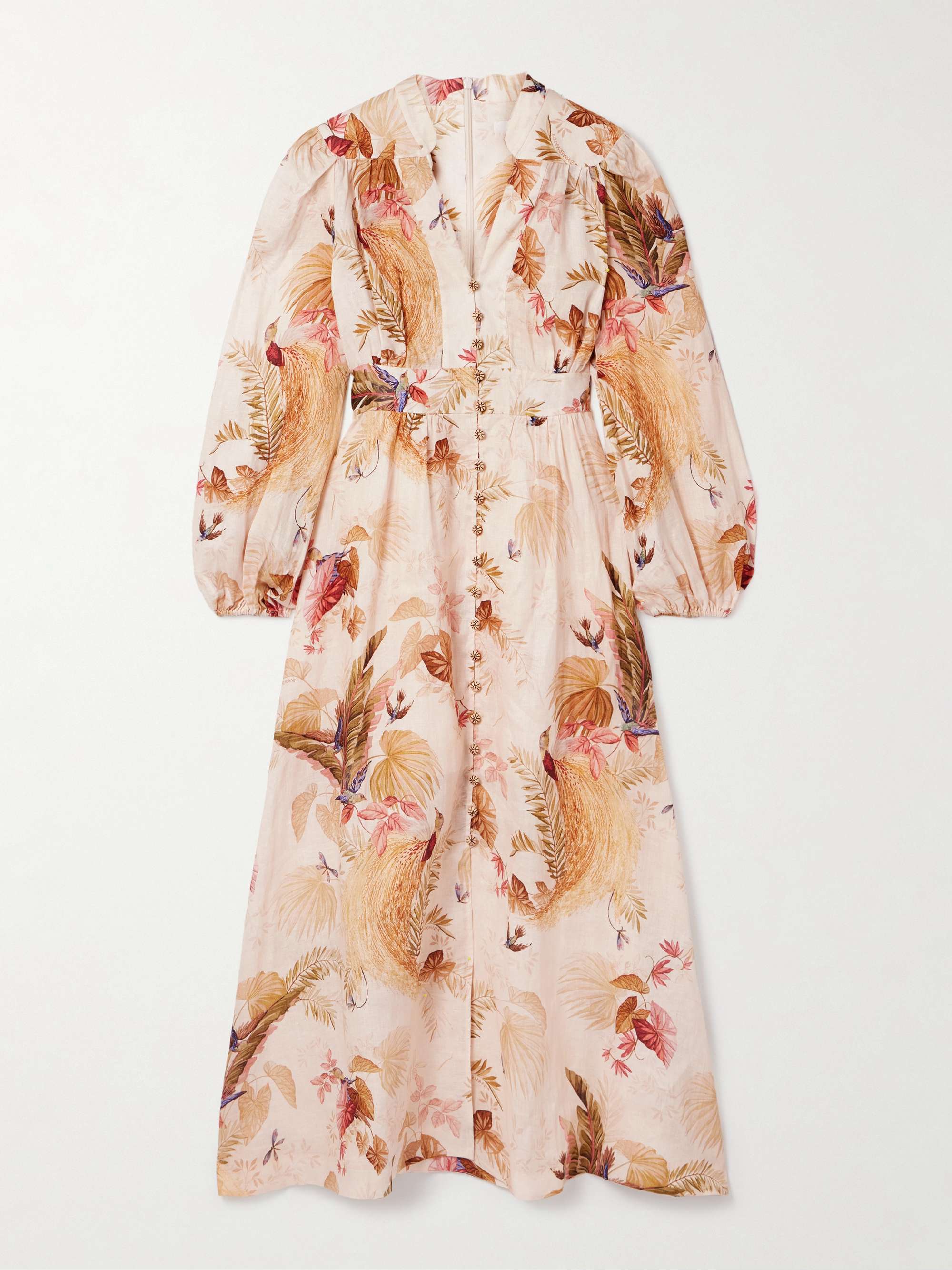 Ascension printed linen midi dress view