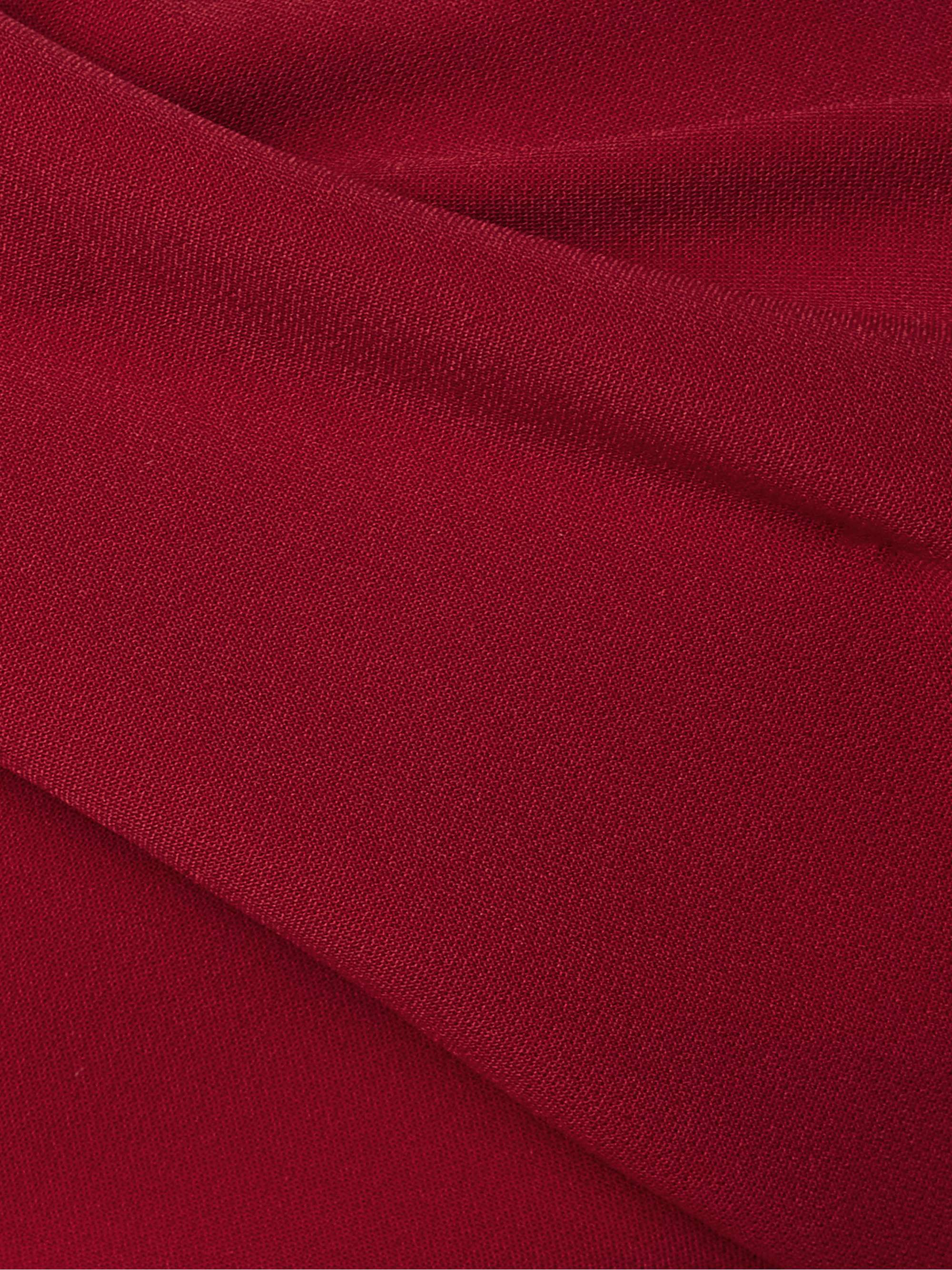 Off-the-shoulder draped crepe gown view