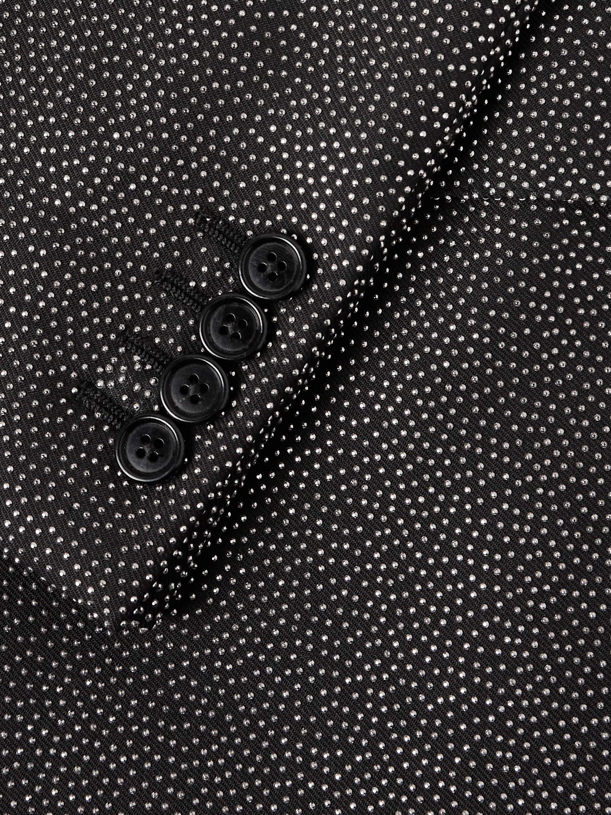 Crystal-Embellished Virgin Wool-Gabardine Blazer view