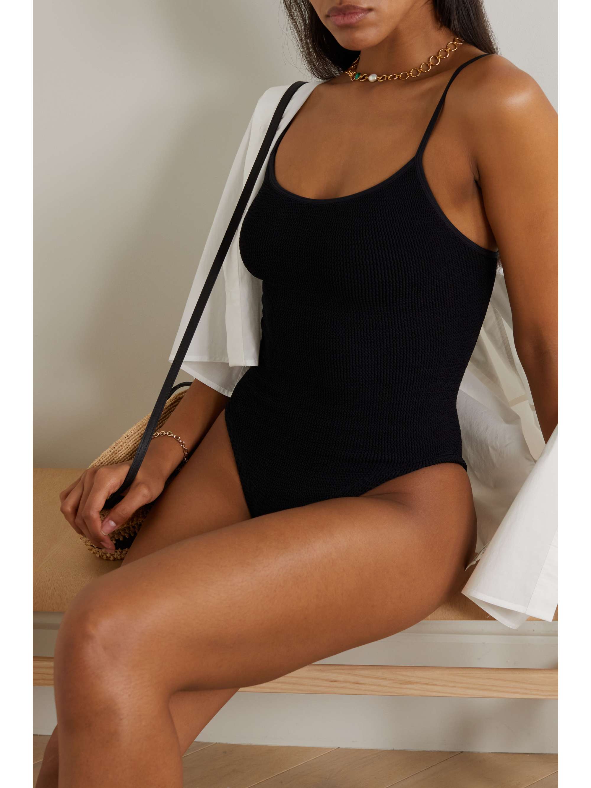 + NET SUSTAIN Pamela seersucker swimsuit view