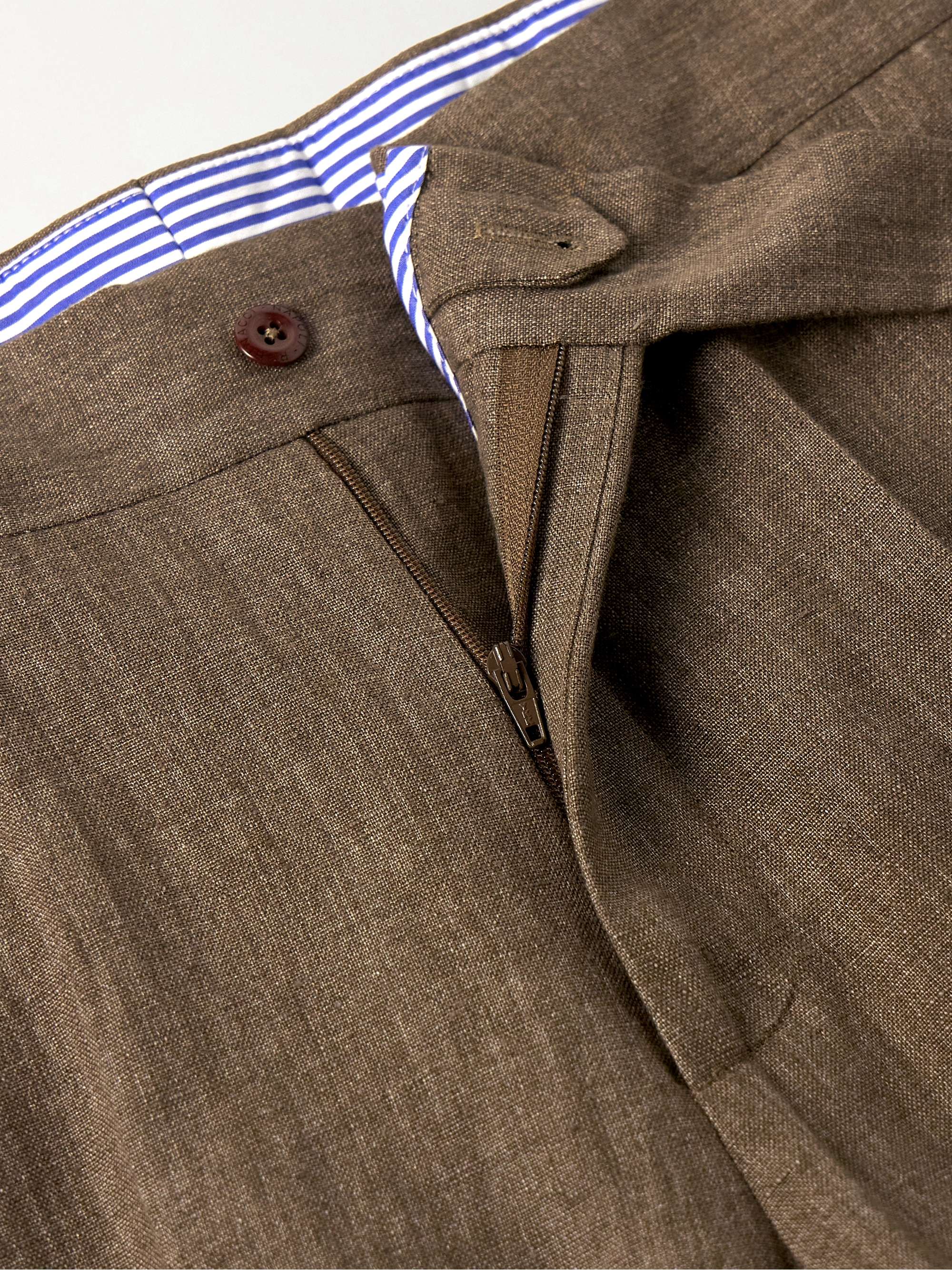 Genny Slim-Fit Linen Suit Trousers view