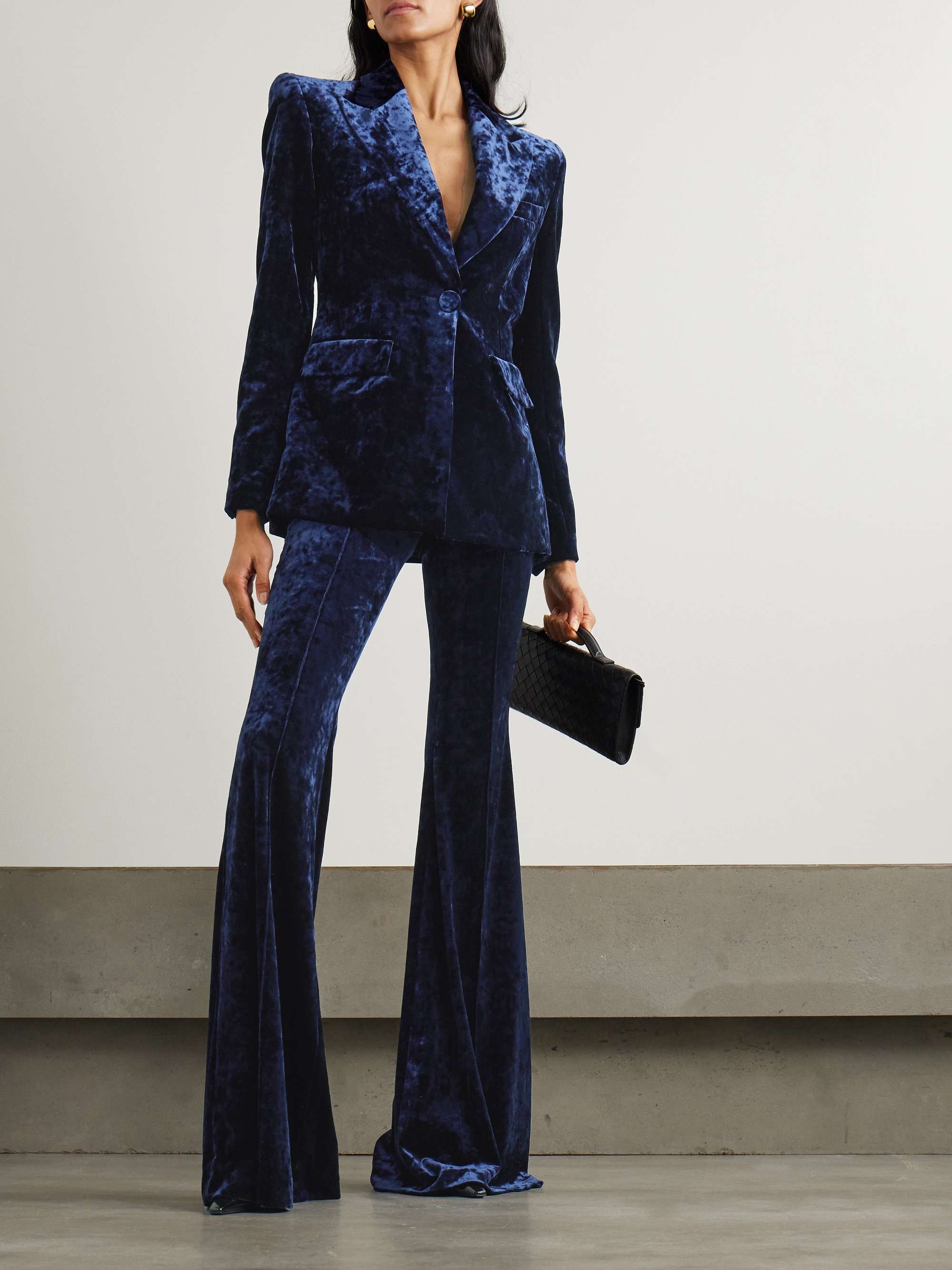 Crushed-velvet blazer view