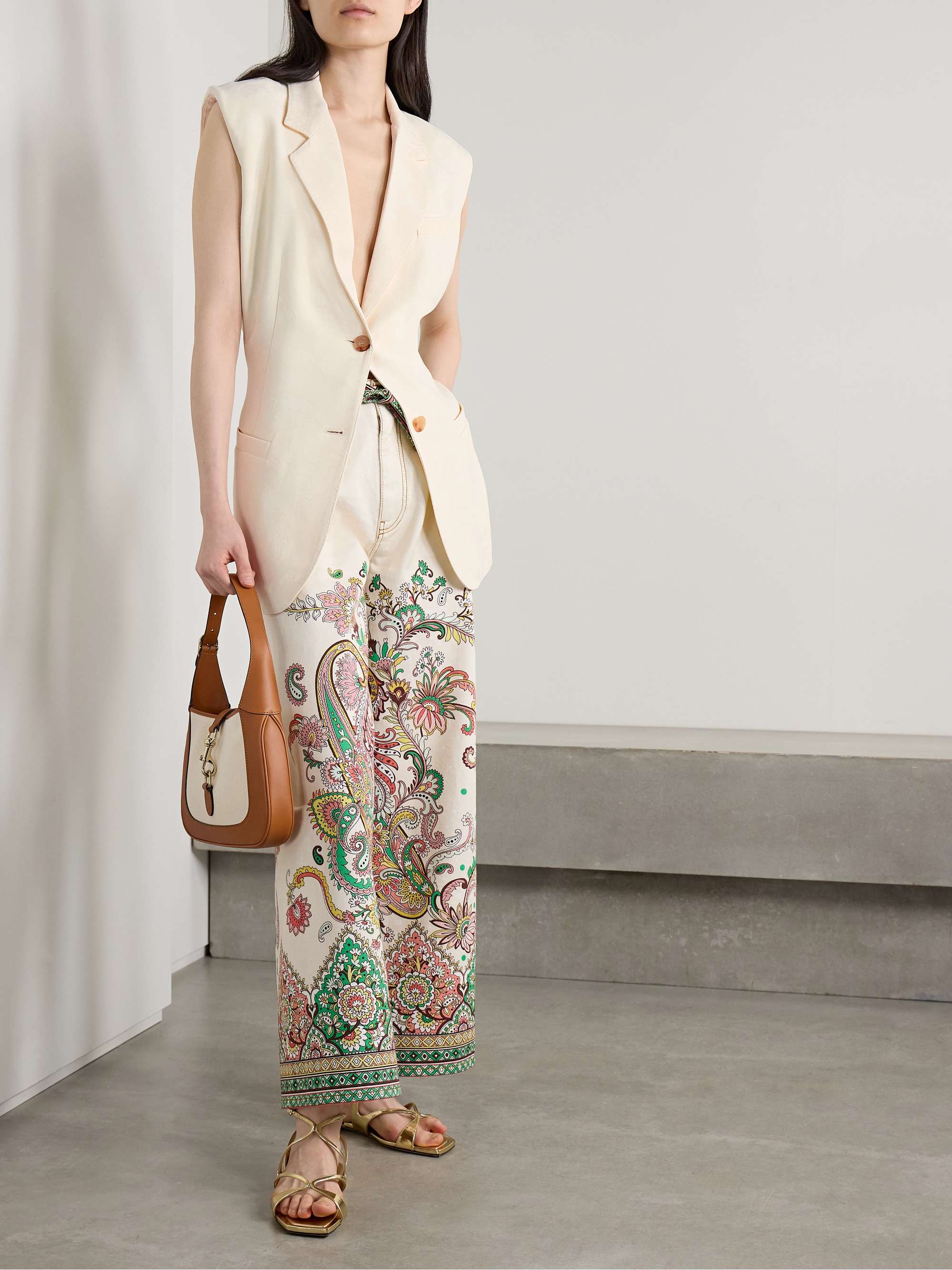 Floral-jacquard vest view