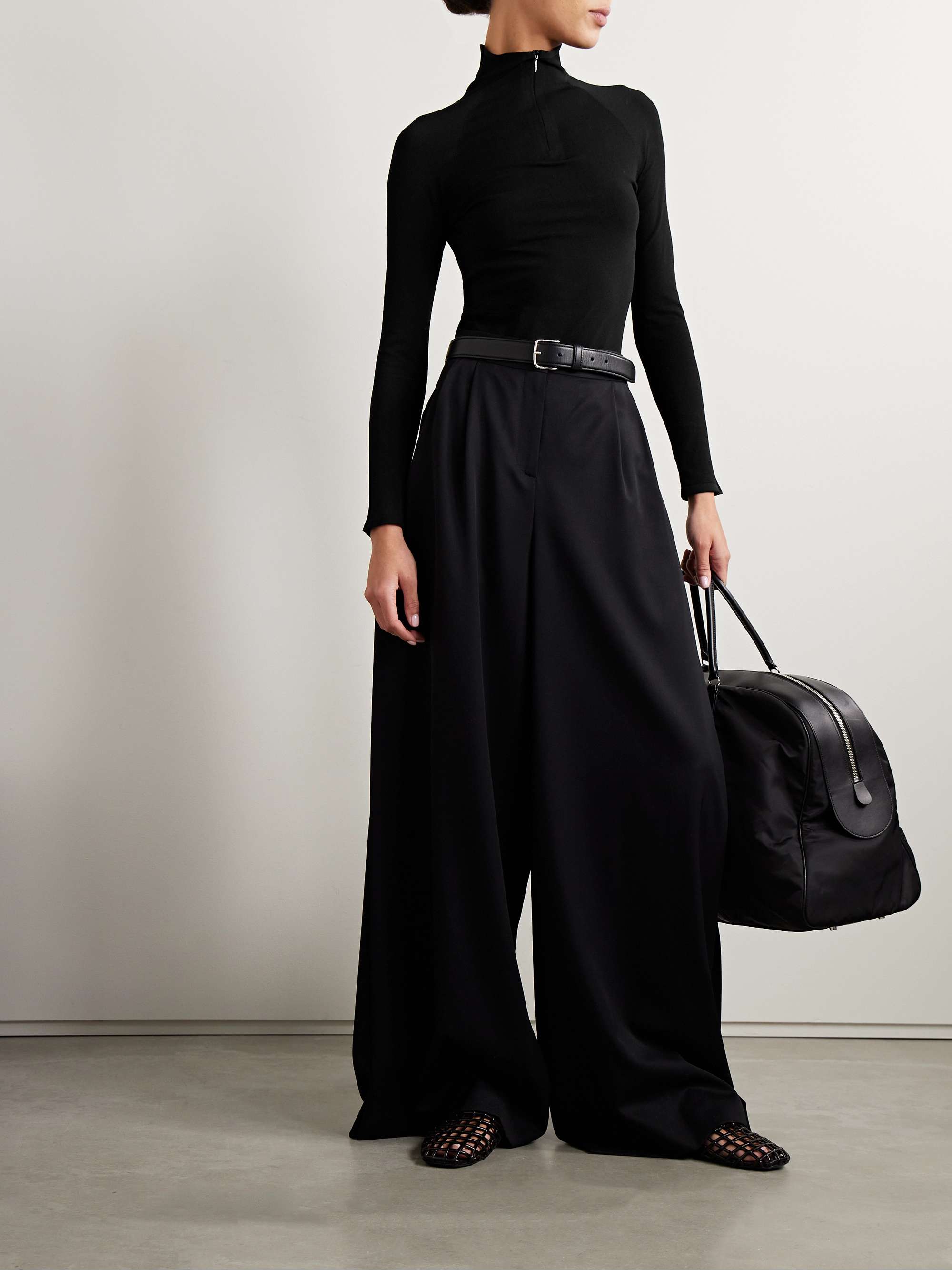 Patti stretch-jersey turtleneck top view
