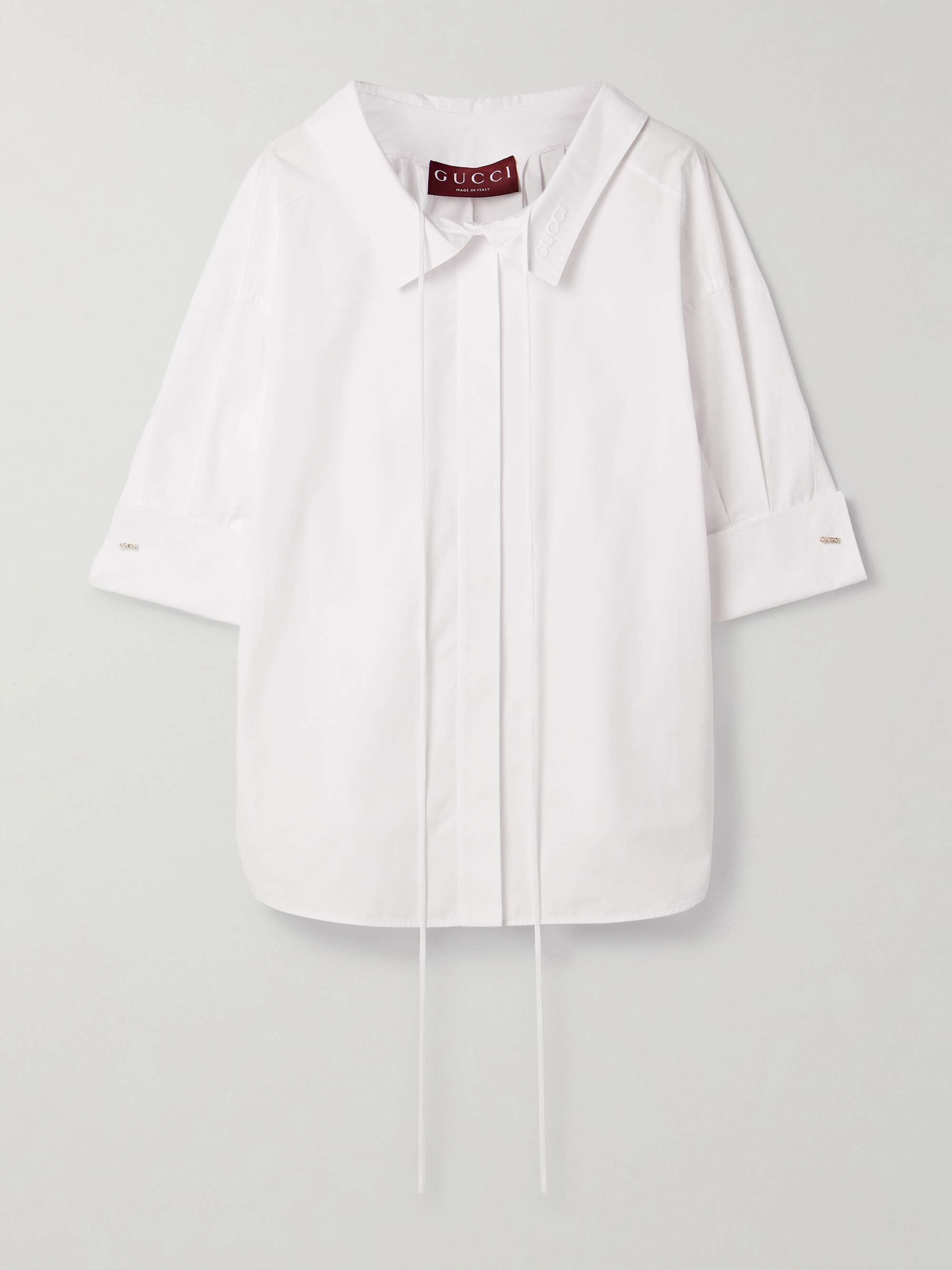 Oversized cotton-poplin shirt view