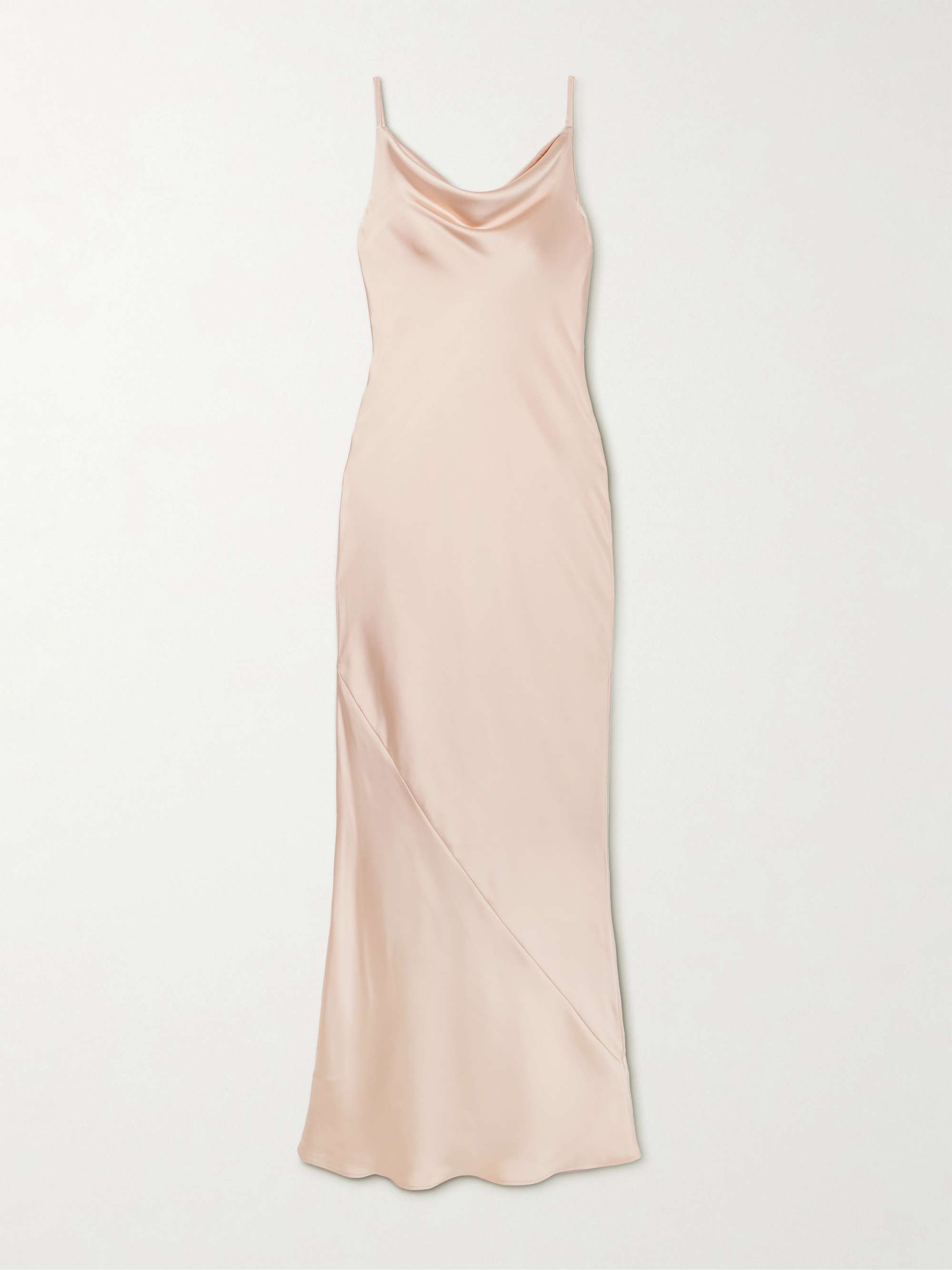 Maria draped satin maxi dress view