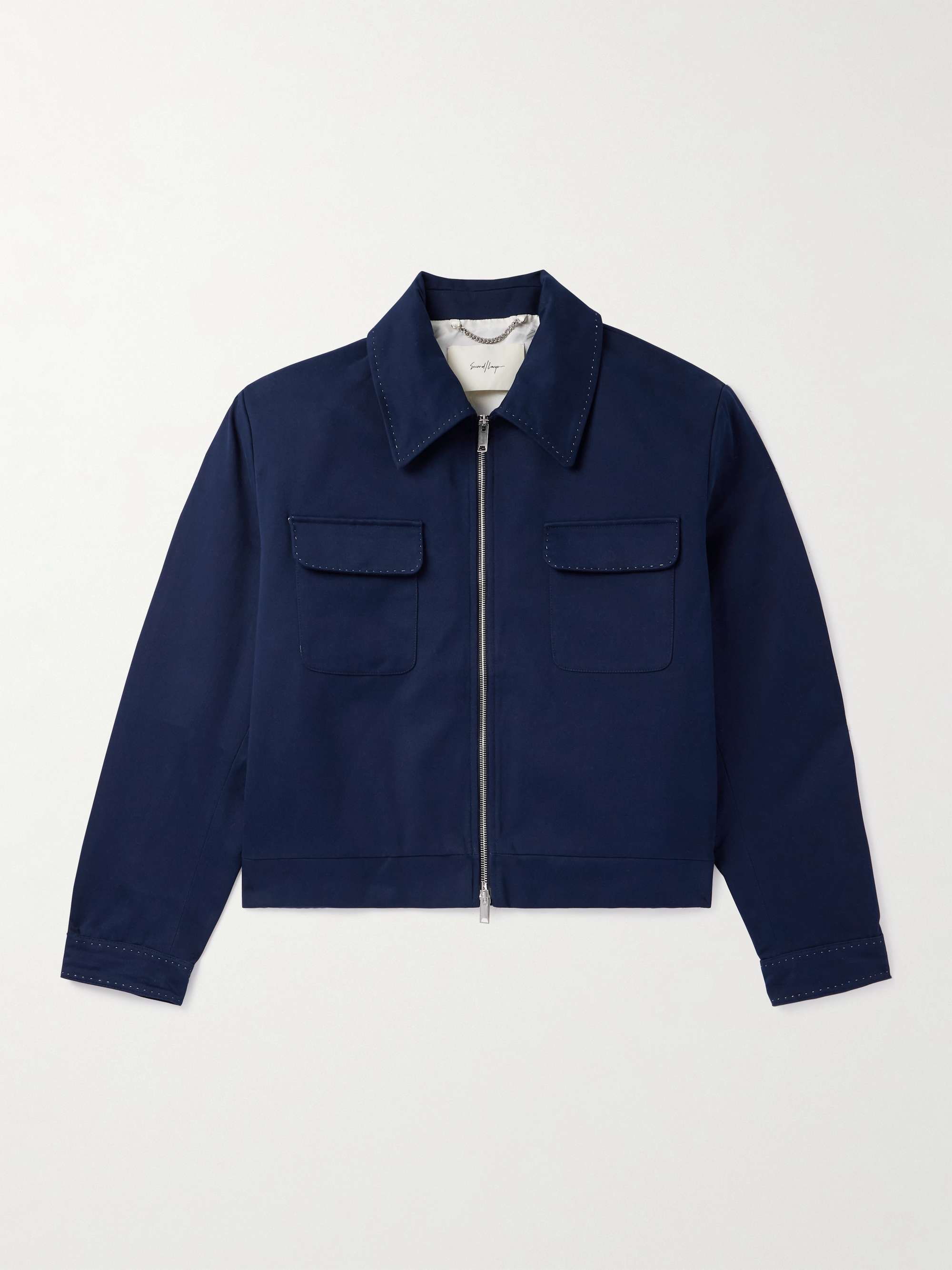 Herman Embroidered Cotton-Twill Jacket view