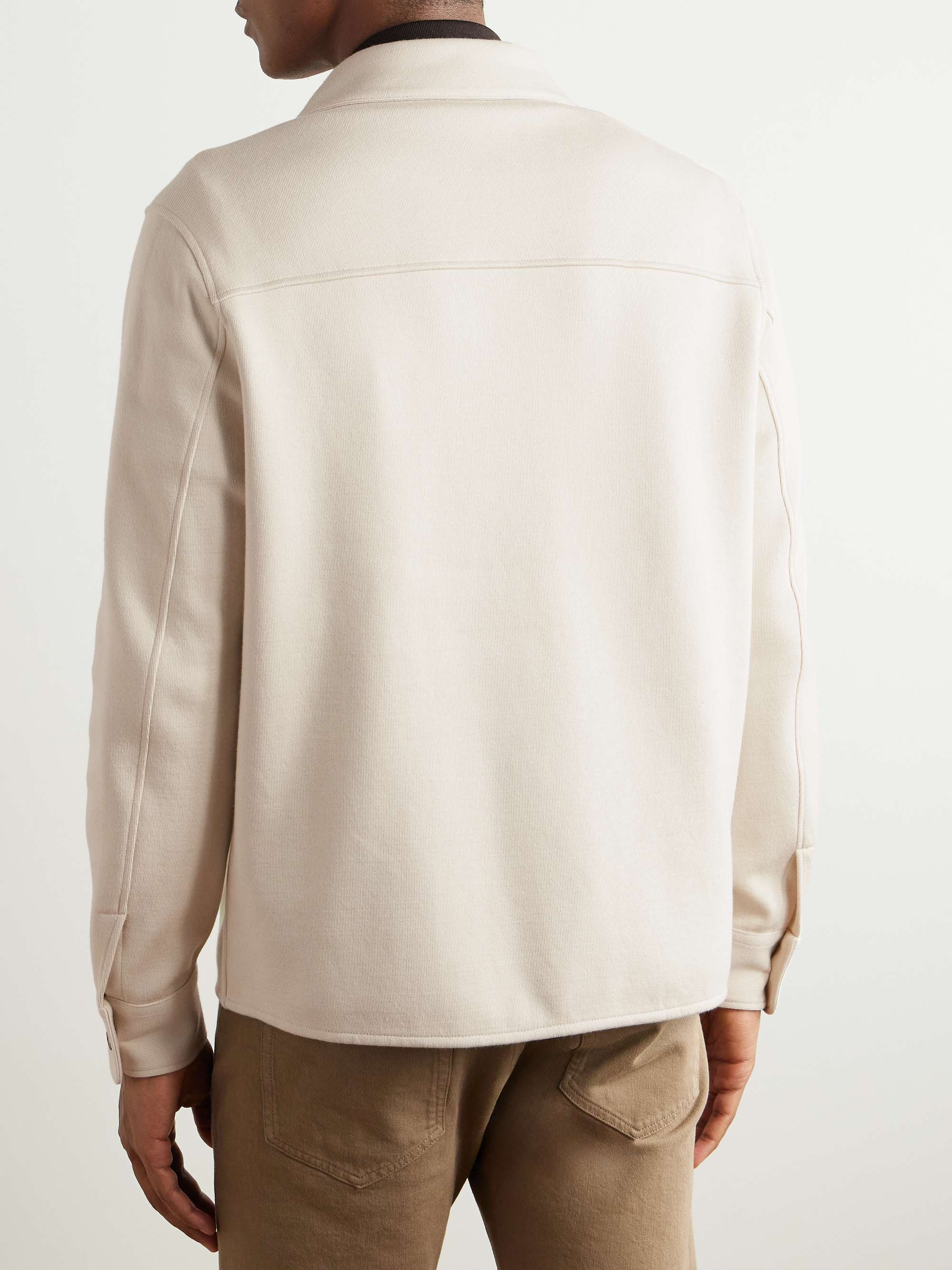 Cotton, Silk and Cashmere-Blend Overshirt view
