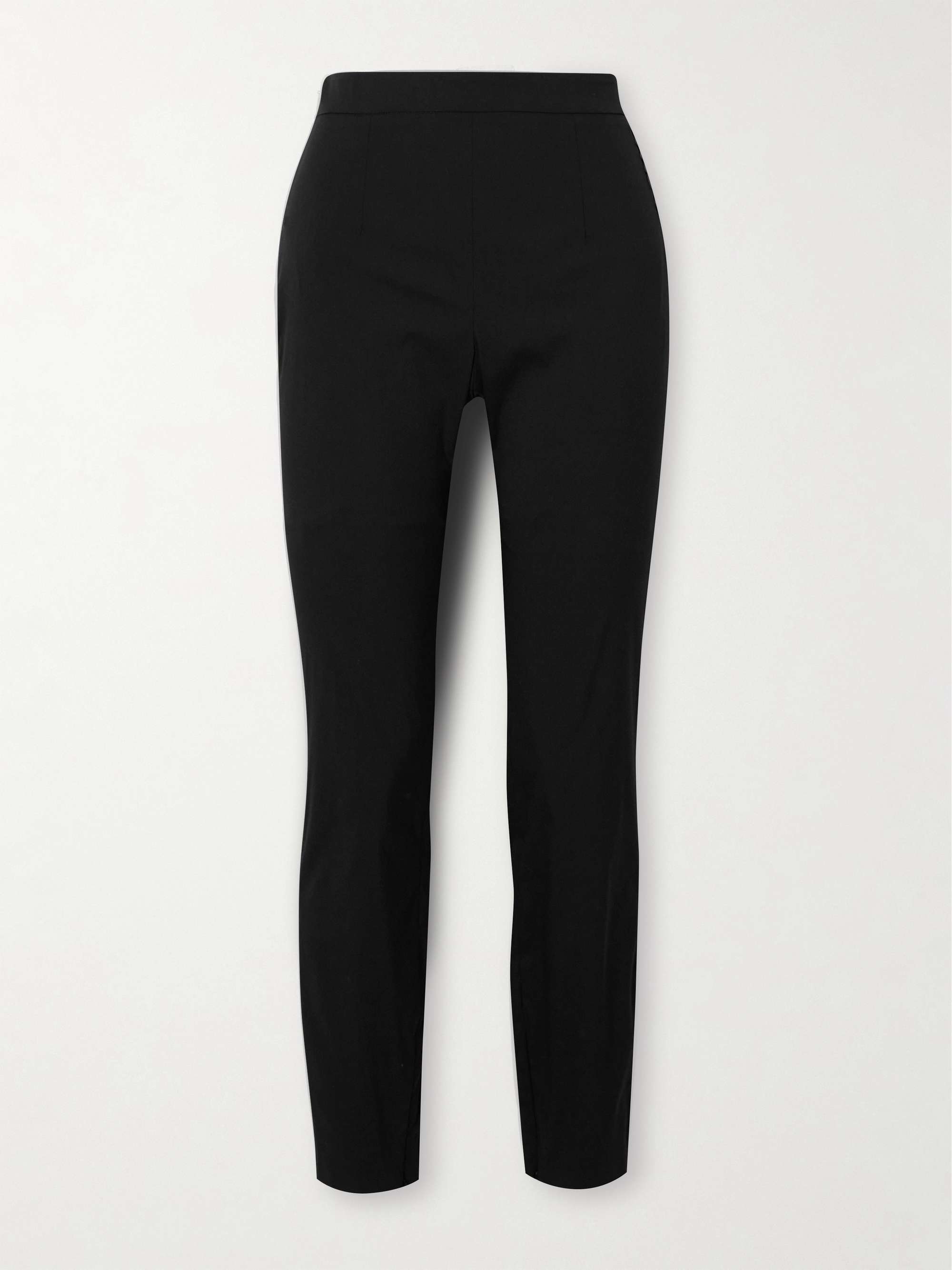 Embroidered cotton-poplin skinny pants view