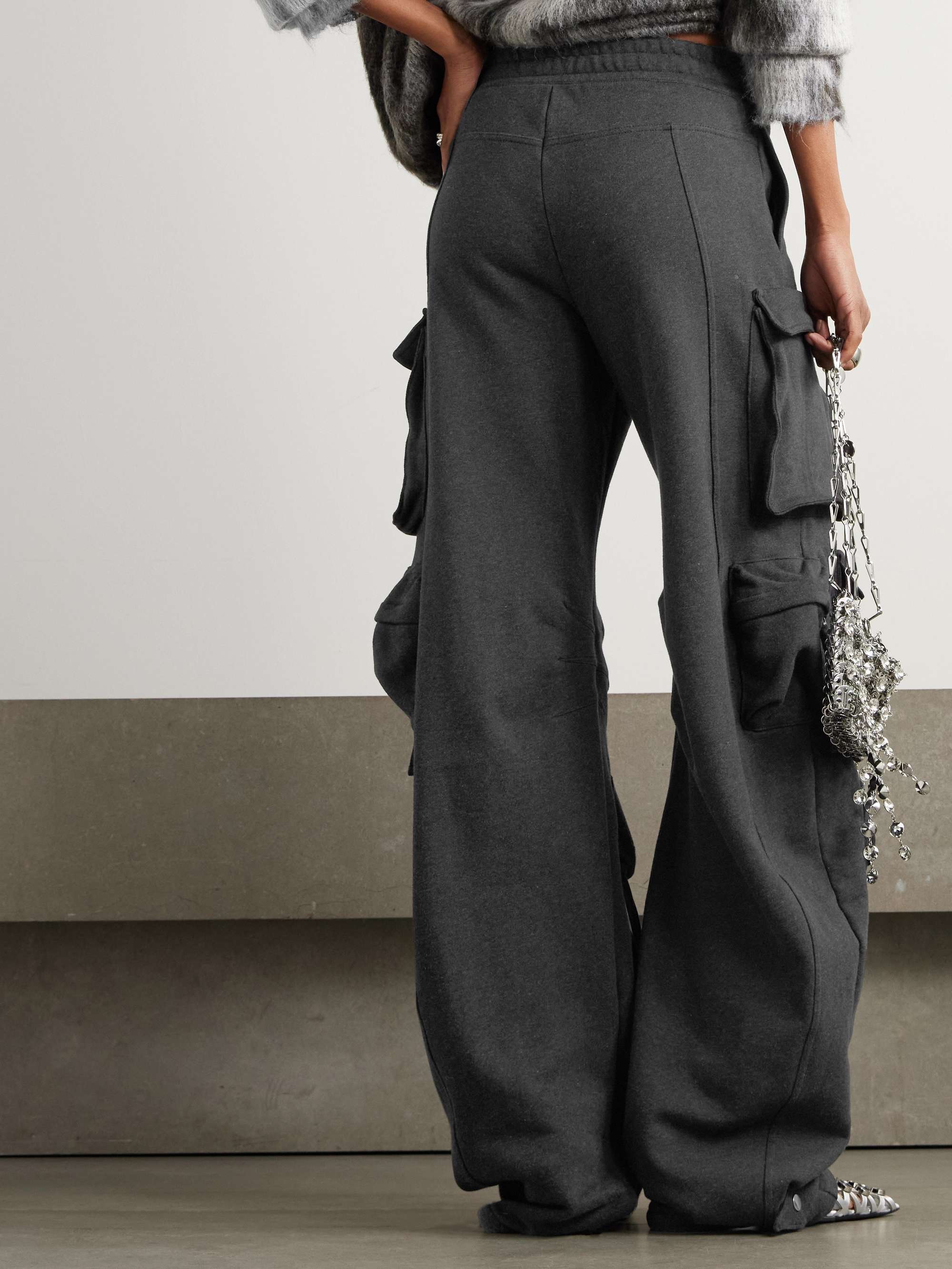 Fern cotton-fleece straight-leg pants view