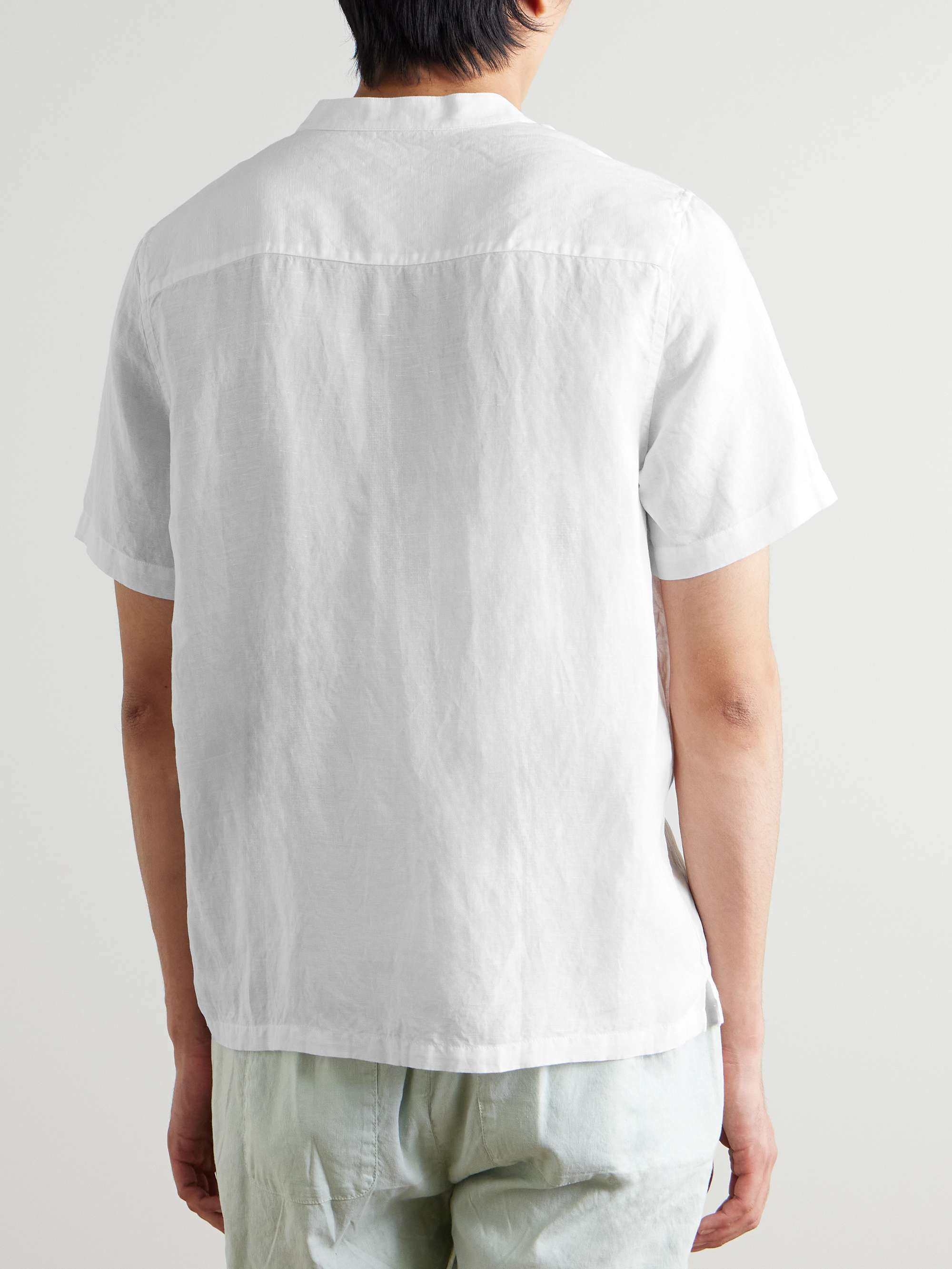 Linen and Lyocell-Blend Gauze Henley T-Shirt view