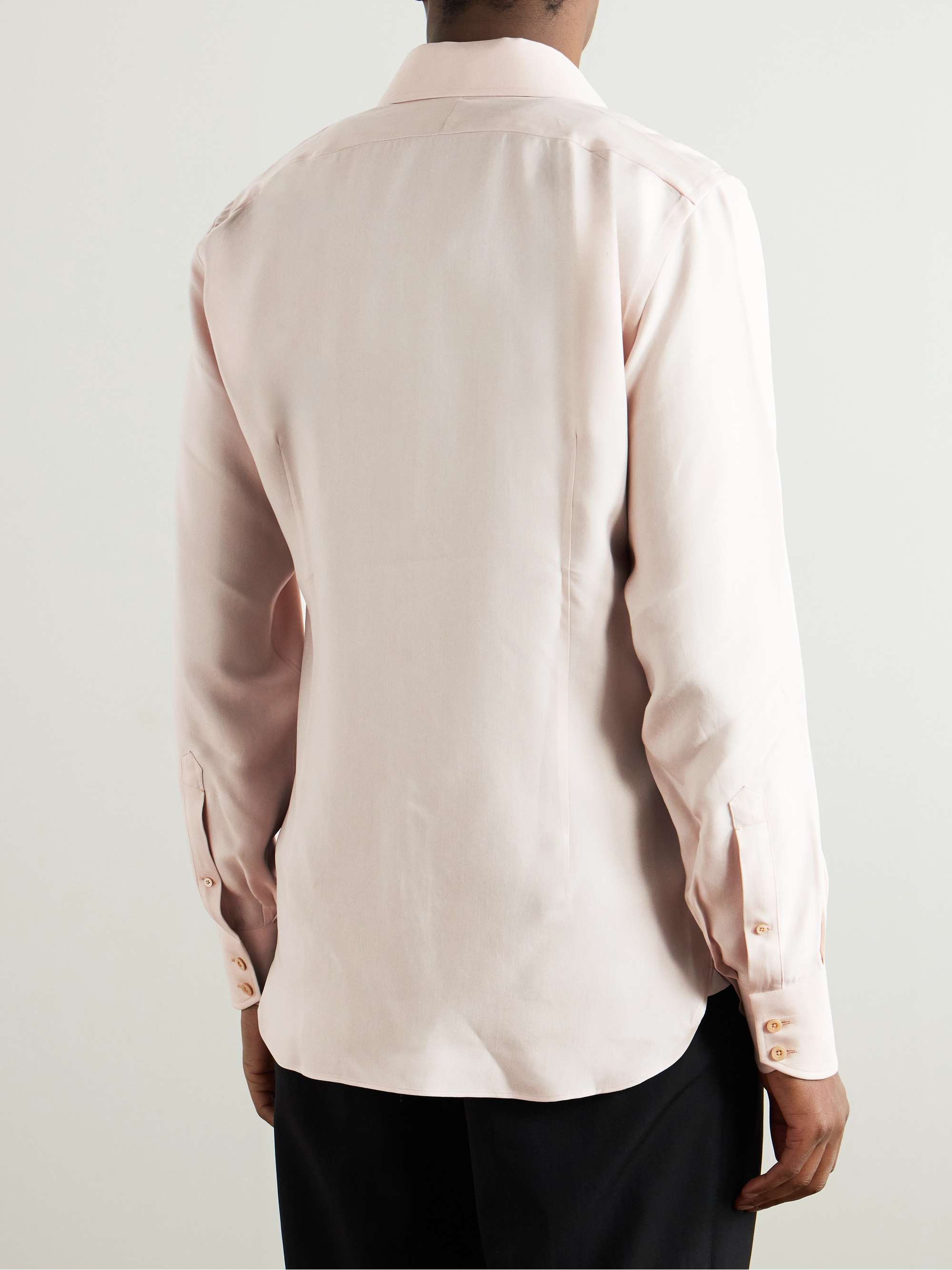Slim-Fit Cutaway-Collar Twill Shirt view