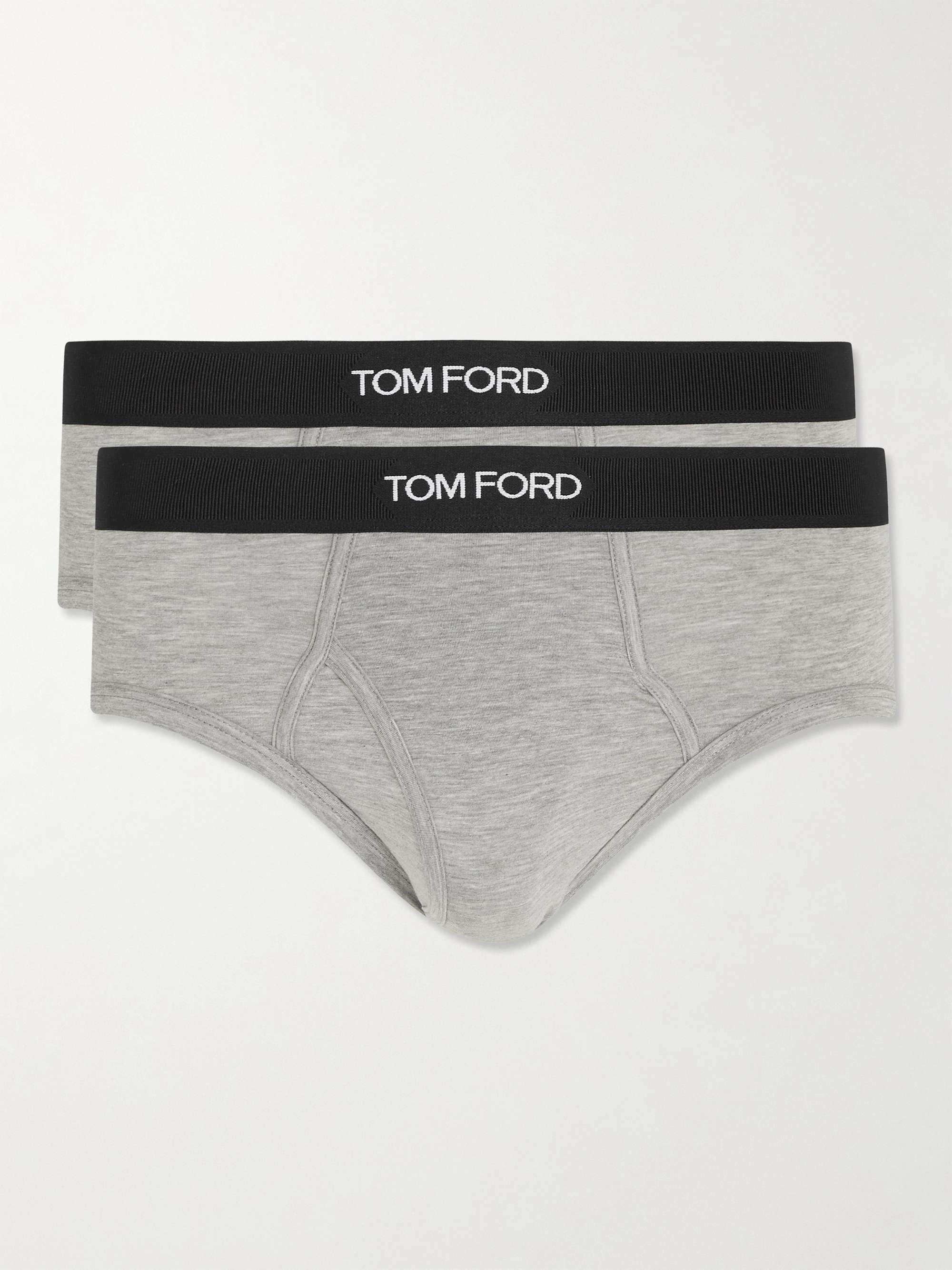 Two-Pack Stretch Cotton and Modal-Blend Briefs view
