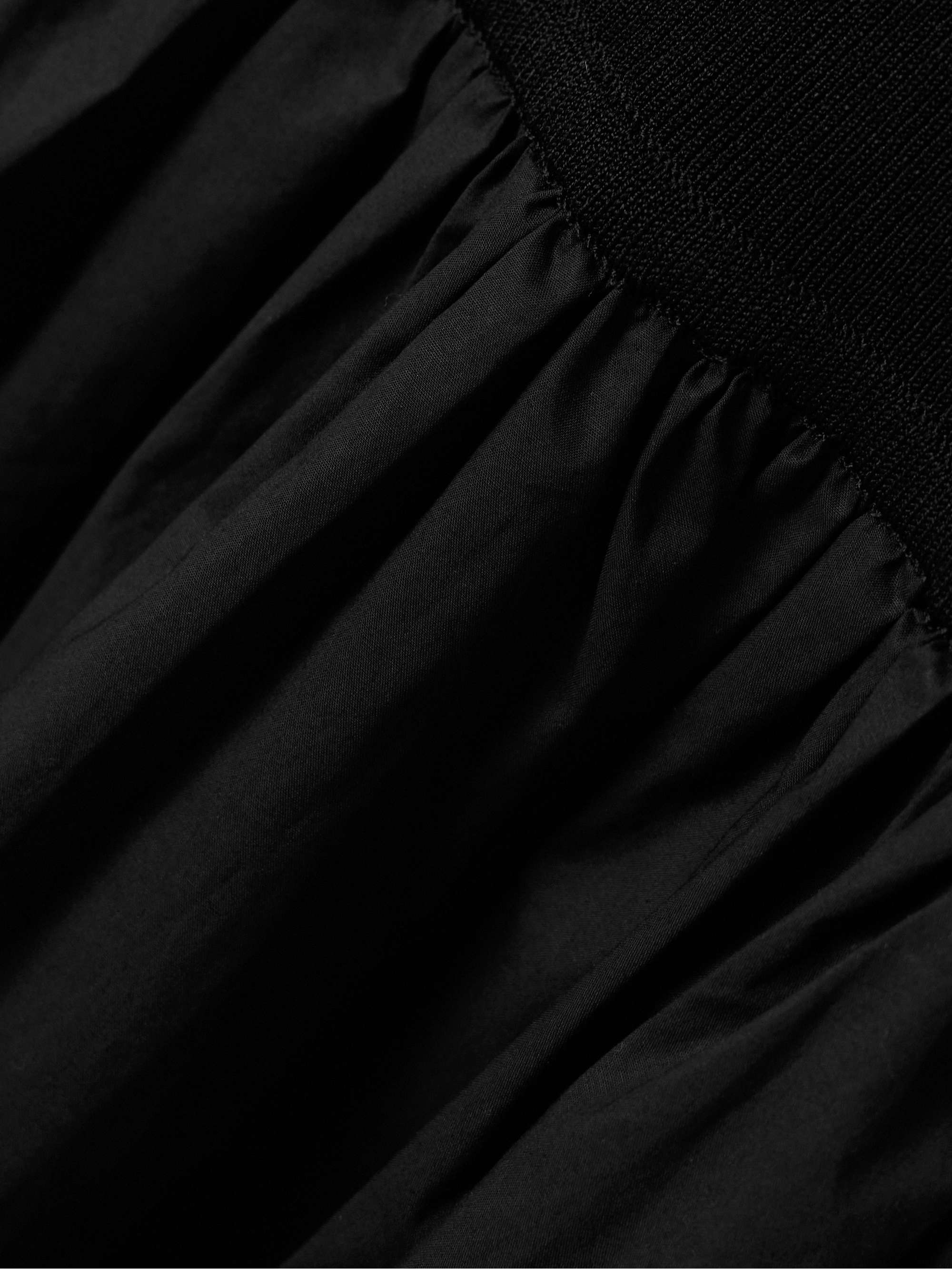 Devon paneled stretch-knit and cotton midi dress view