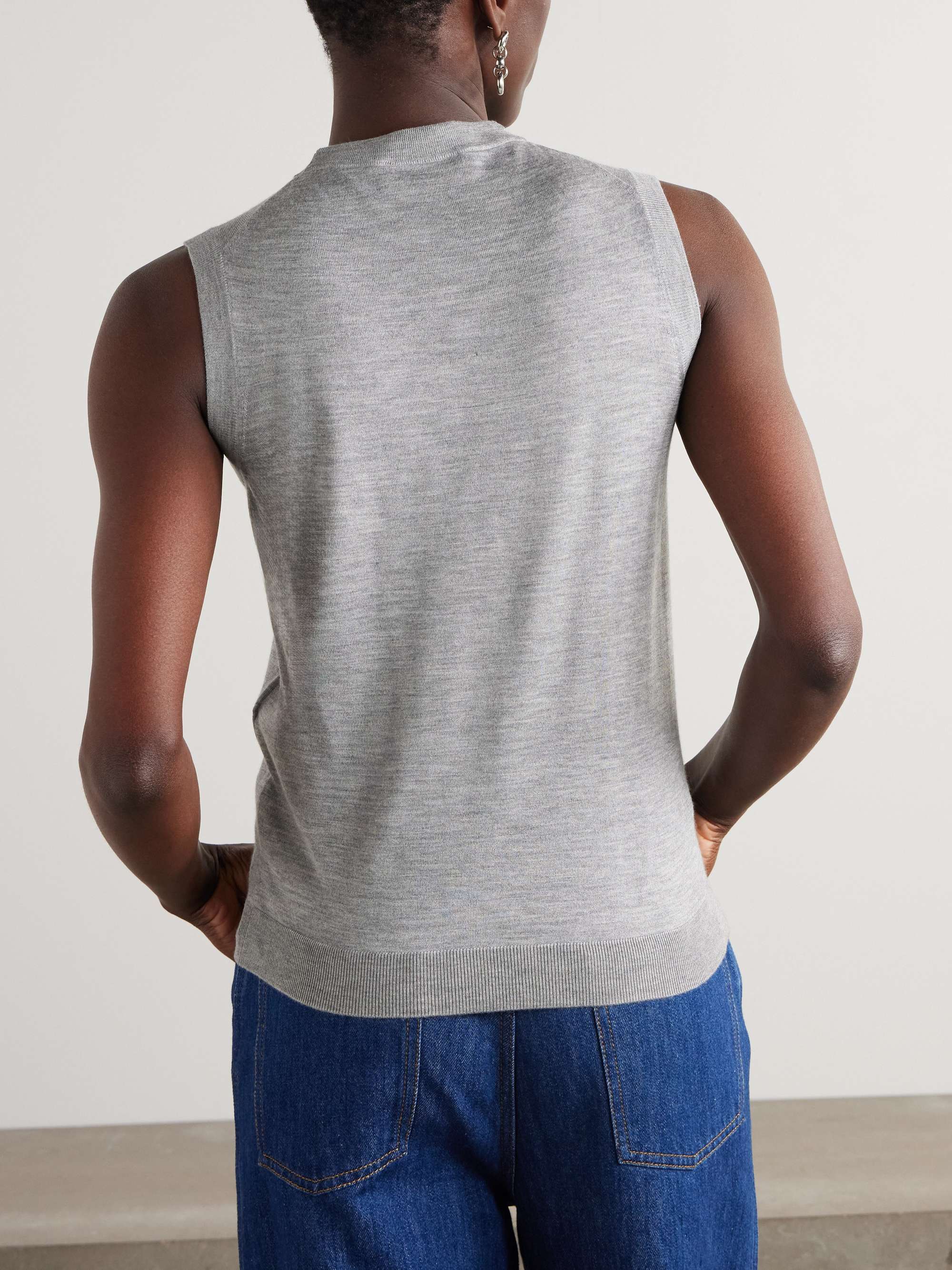 Cashmere and silk-blend sweater view