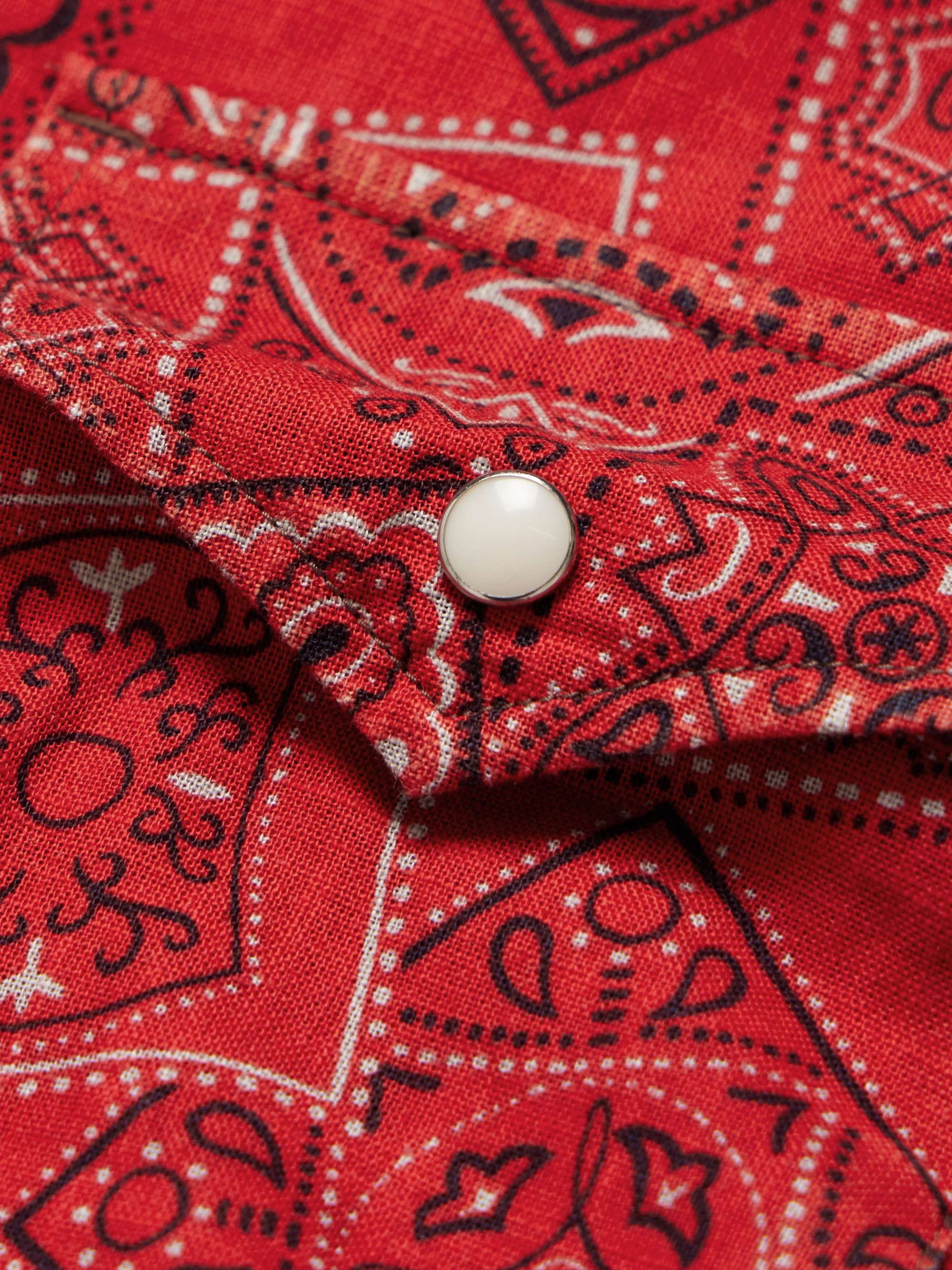 Bandana-Print Cotton-Gauze Shirt view