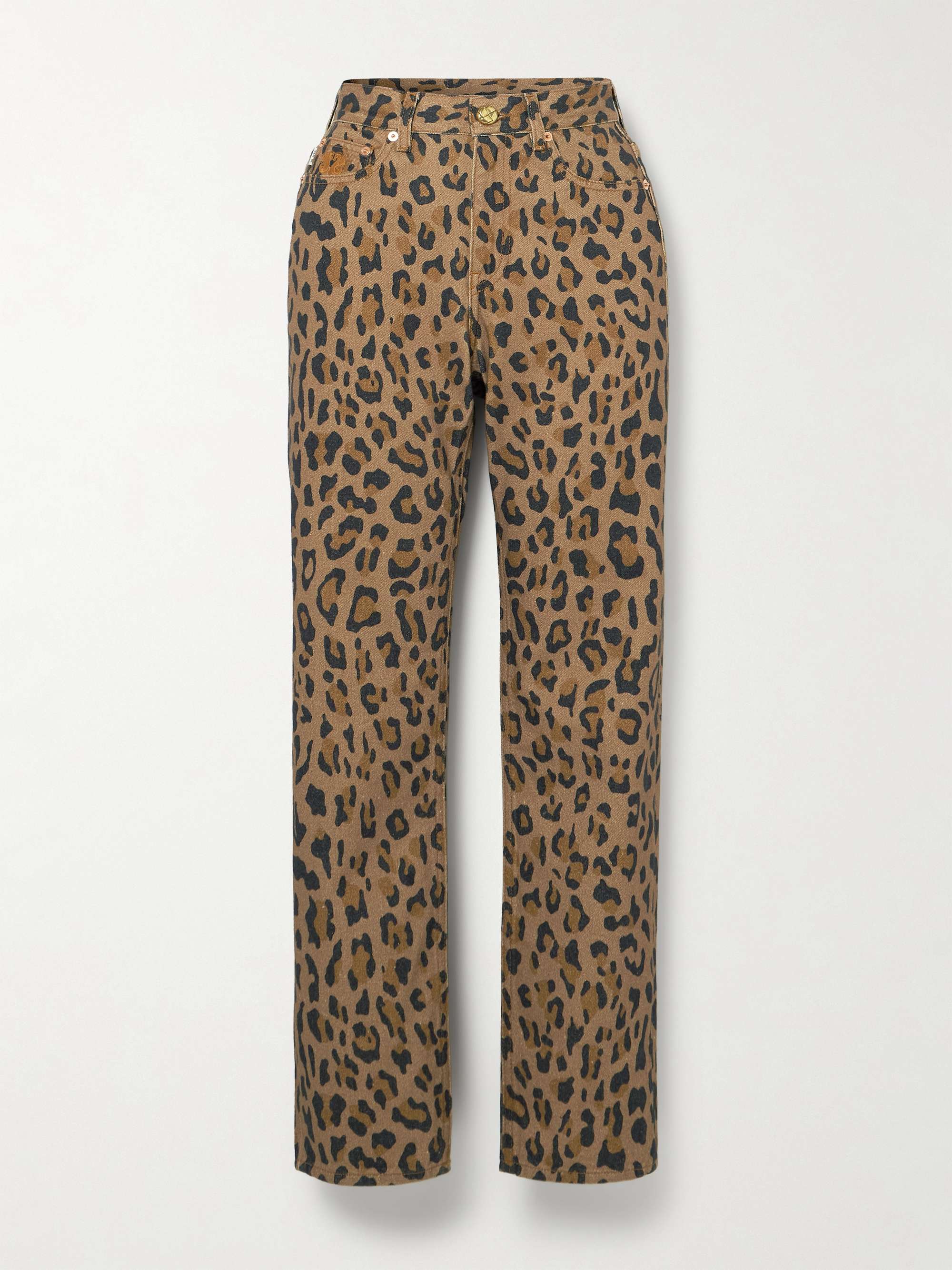 Simba Paso leopard-print mid-rise slim-fit jeans view
