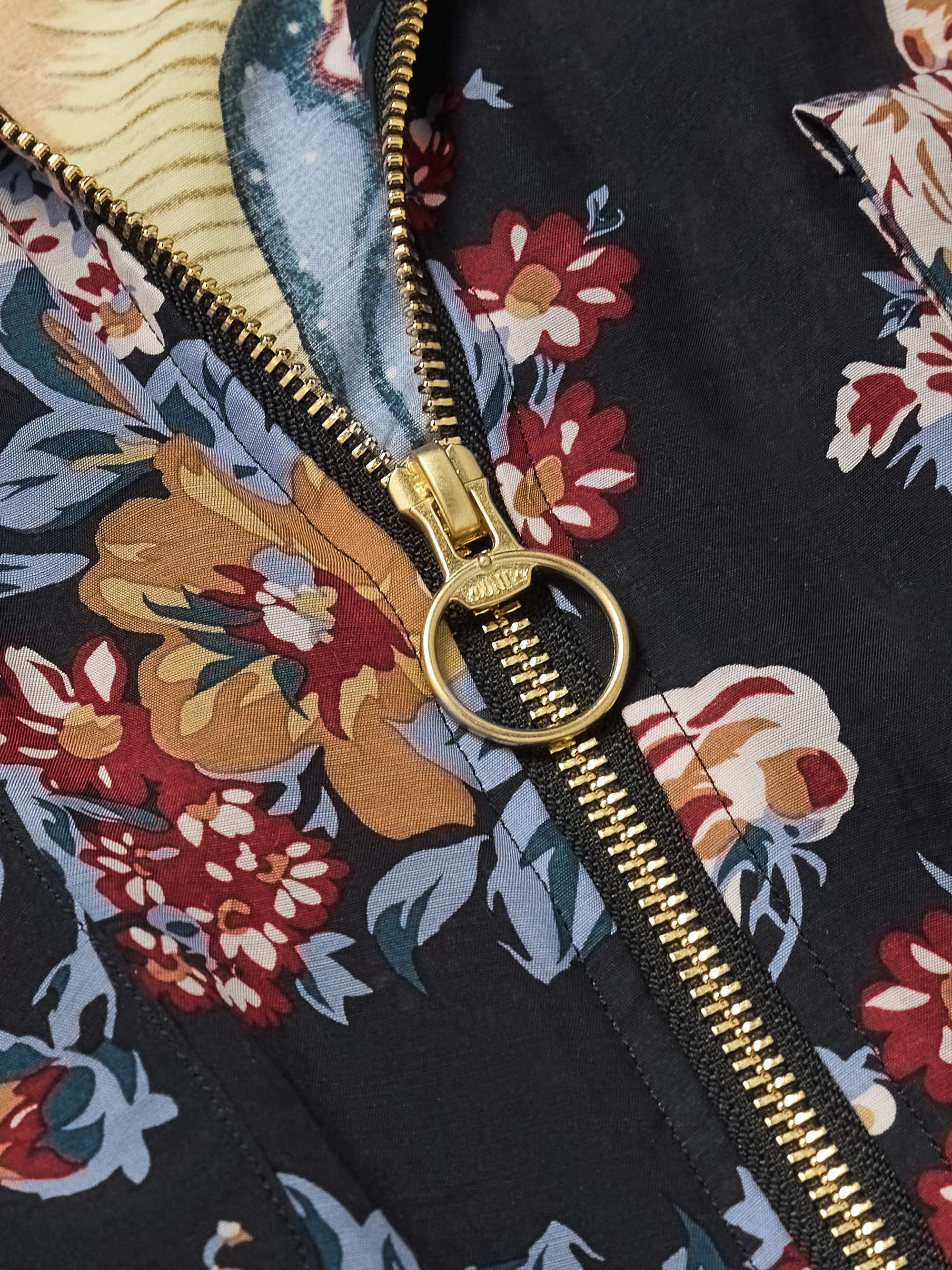 Floral-Print Twill Jacket view