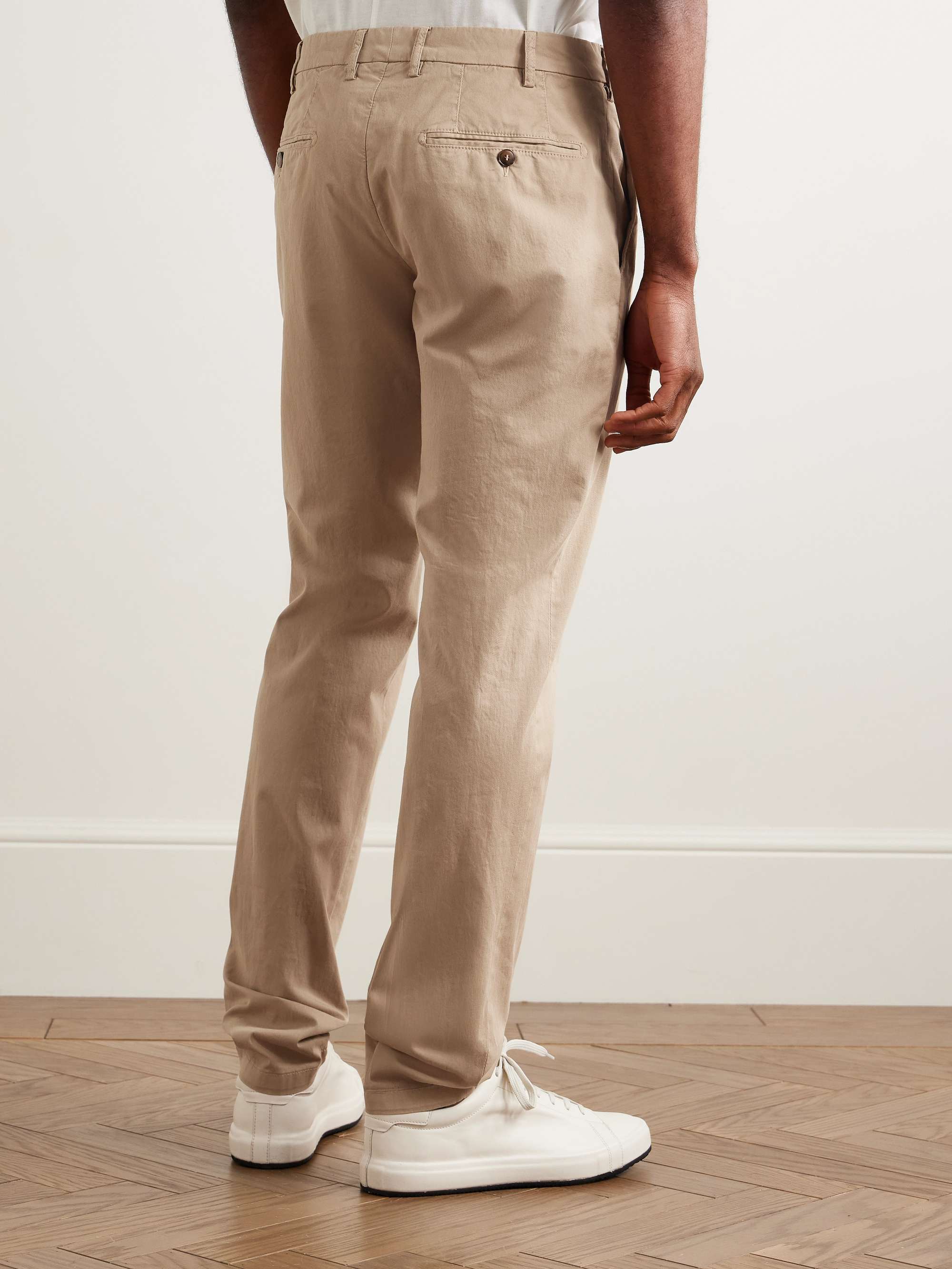 Slim-Fit Straight-Leg Cotton-Blend Twill Chinos view