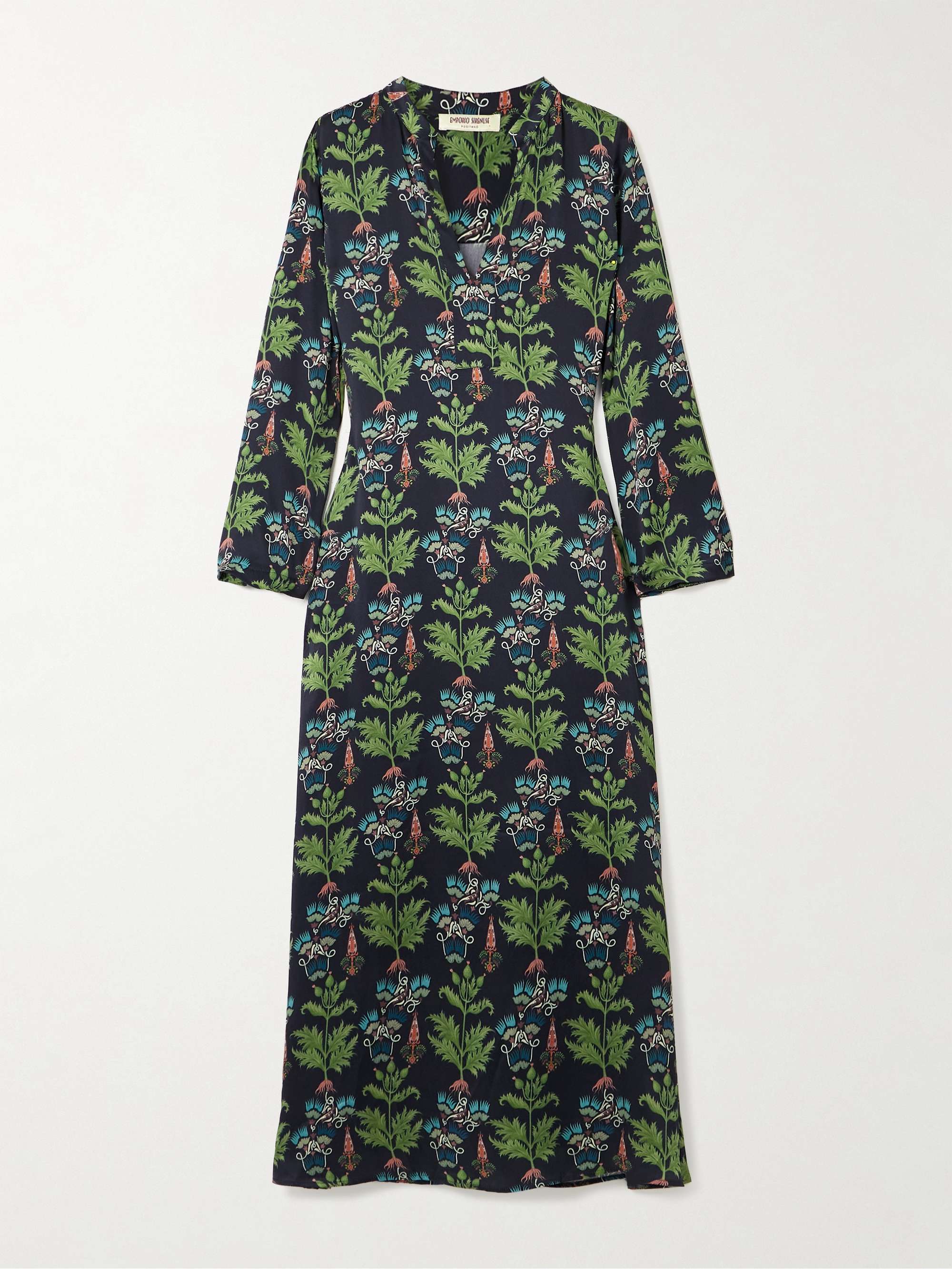 Silk-satin kaftan view