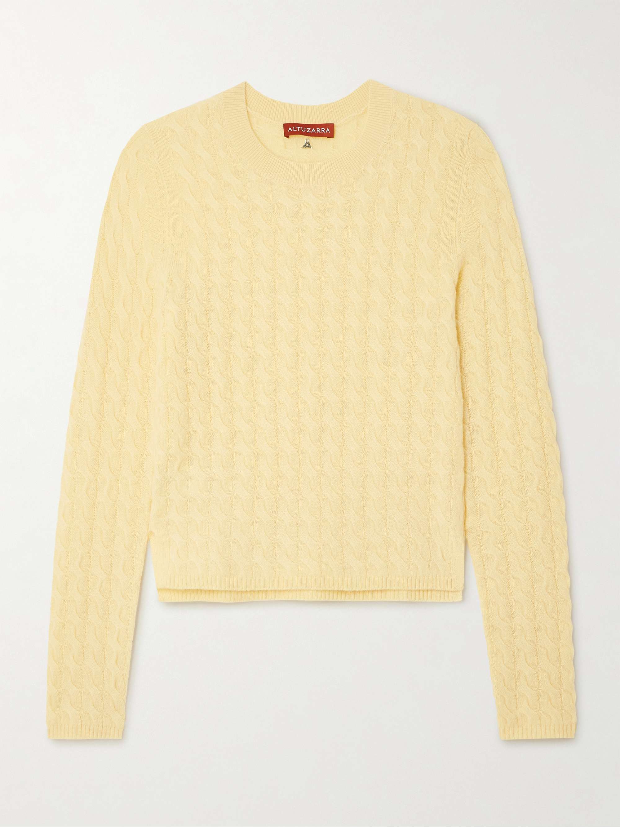 Milla cable-knit cashmere sweater view