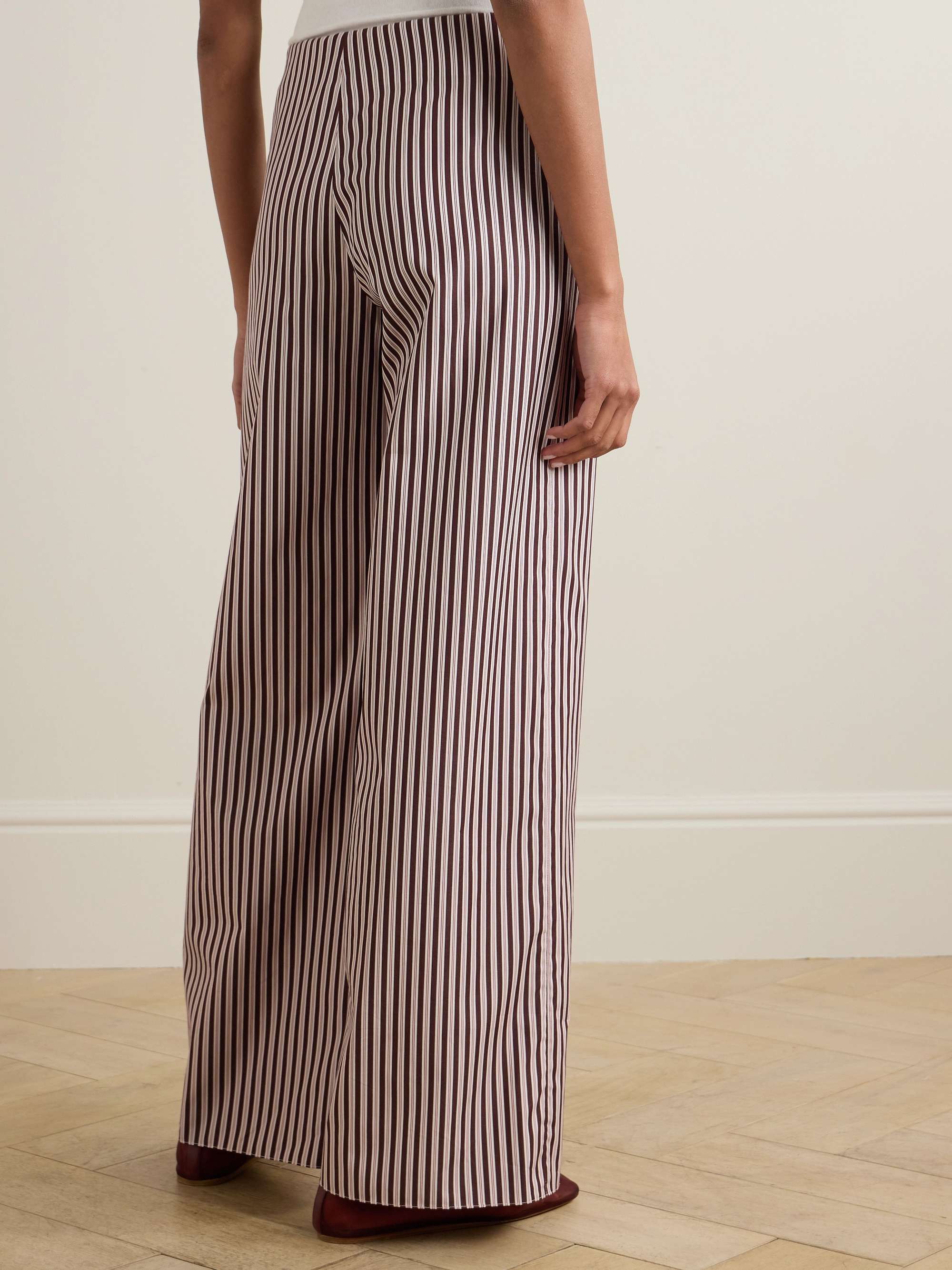 + The Vanguard striped cotton-poplin wide-leg pants view
