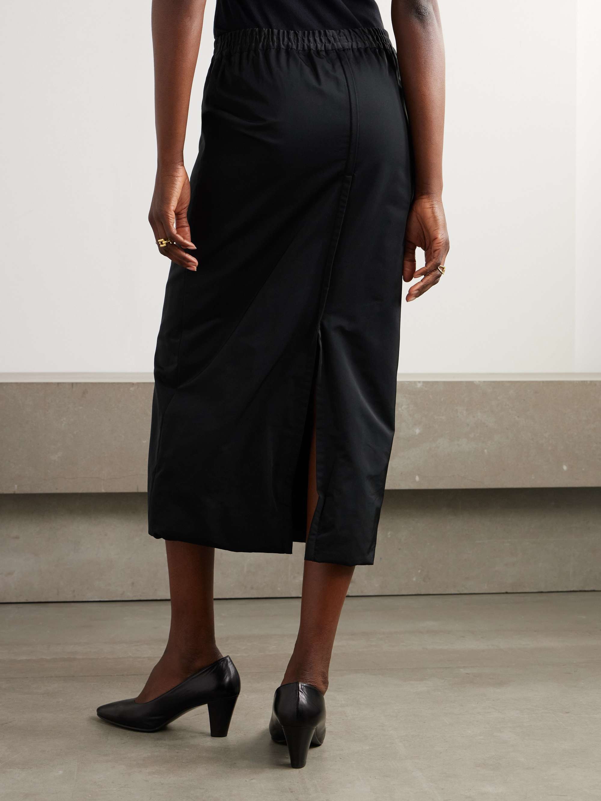 Satin midi skirt view