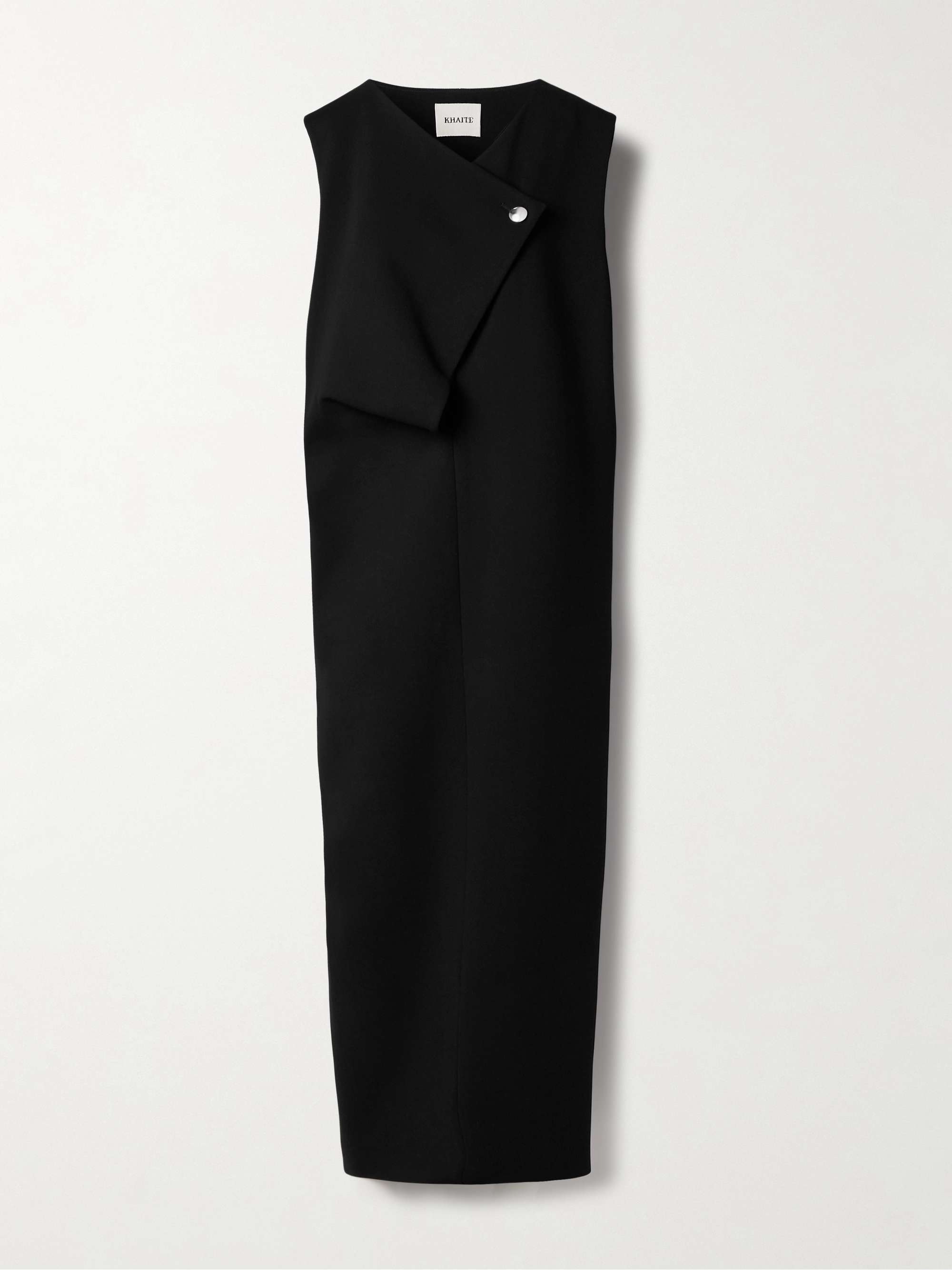 Crispin draped crepe midi dress view