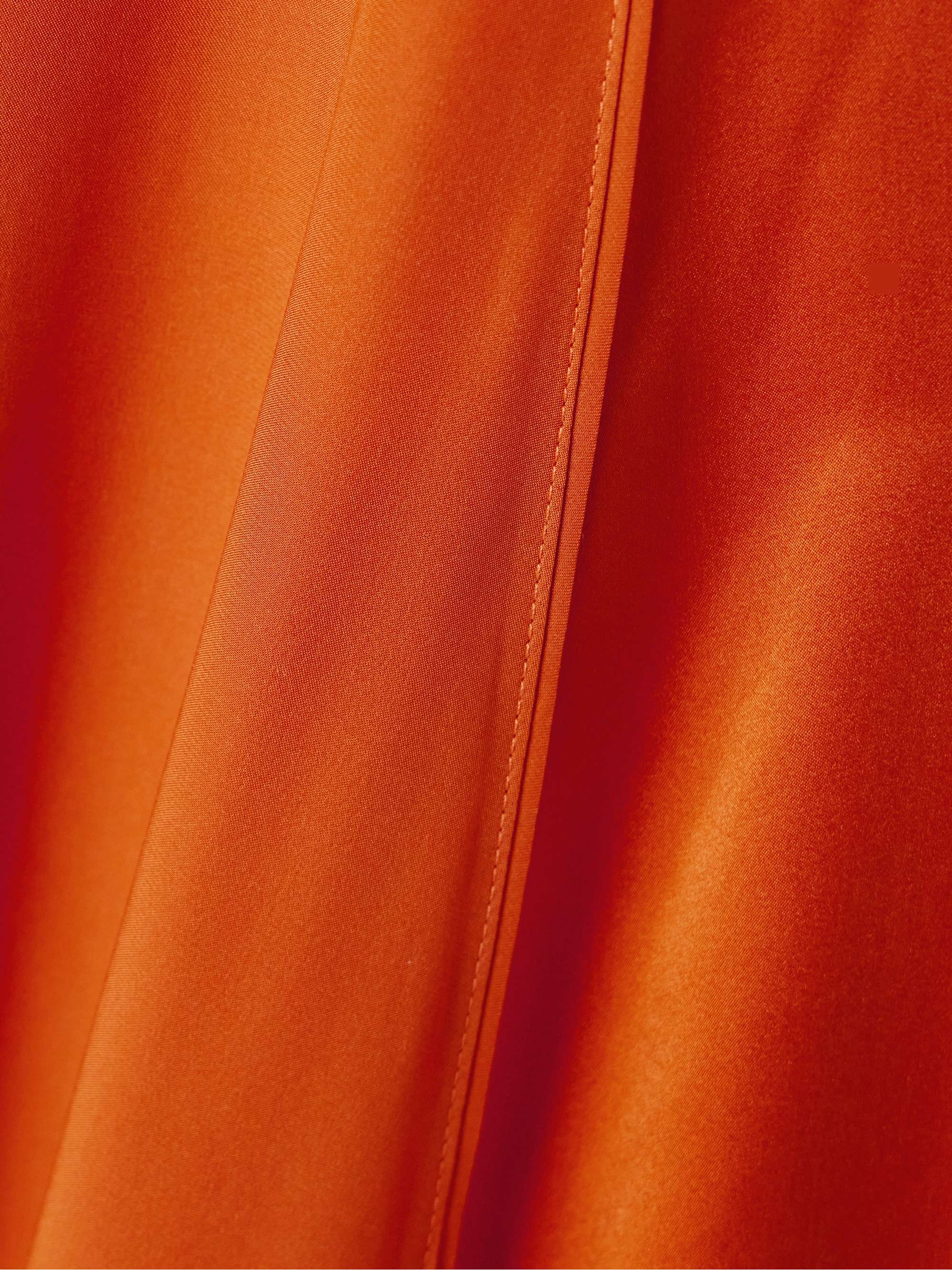 Pleated silk-satin midi dress view