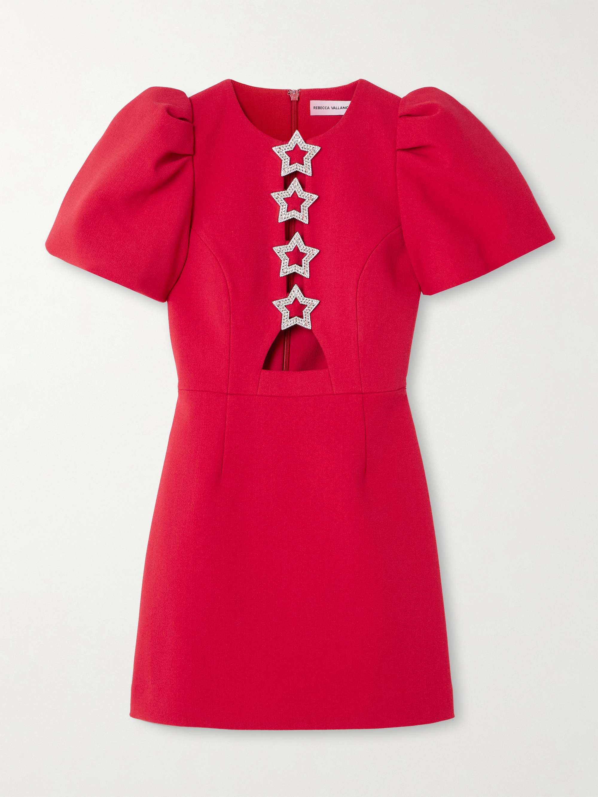 Akari cutout crystal-embellished cady mini dress view