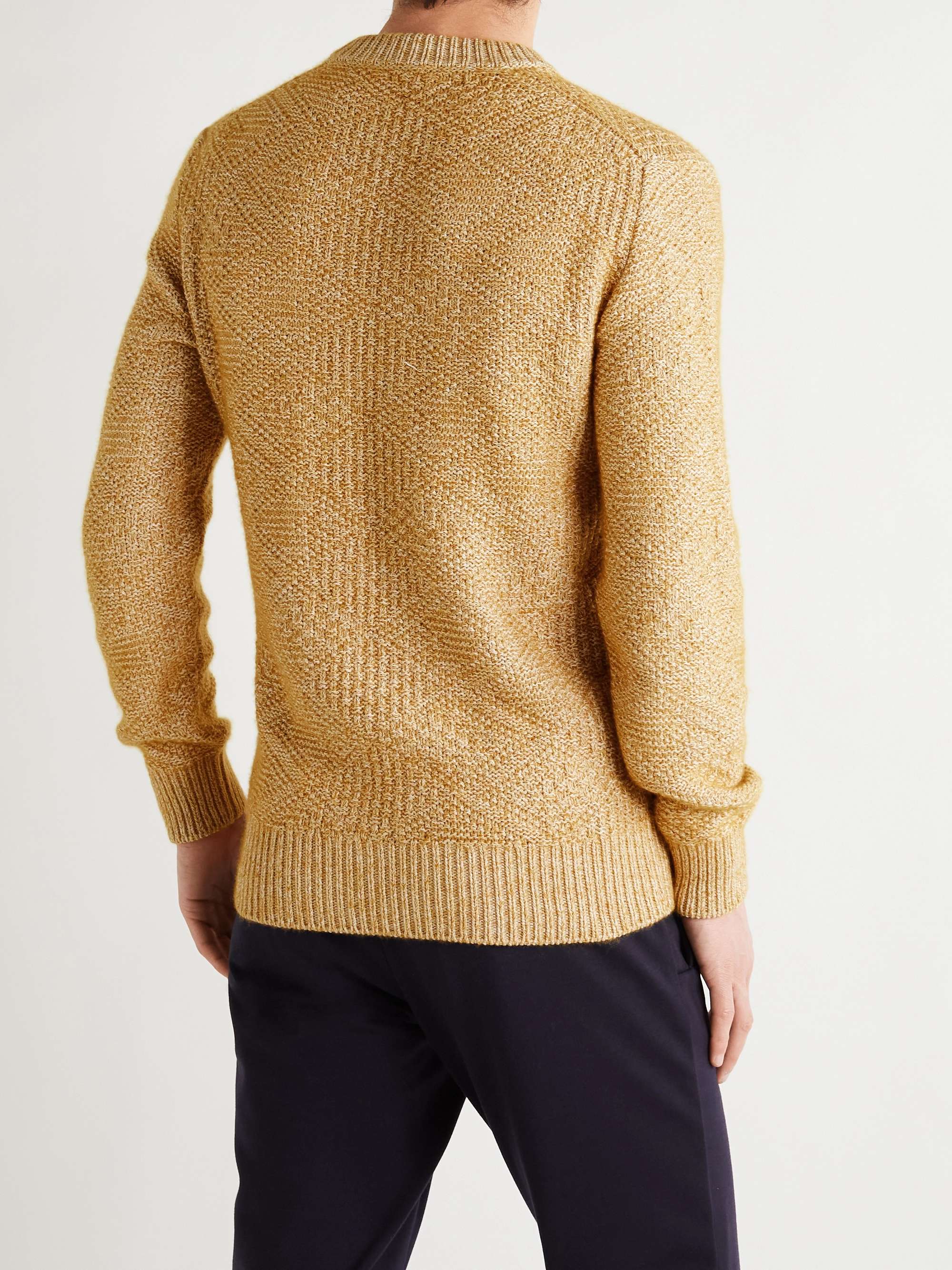 Slim-Fit Cable-Knit Silk and Cashmere-Blend Sweater view