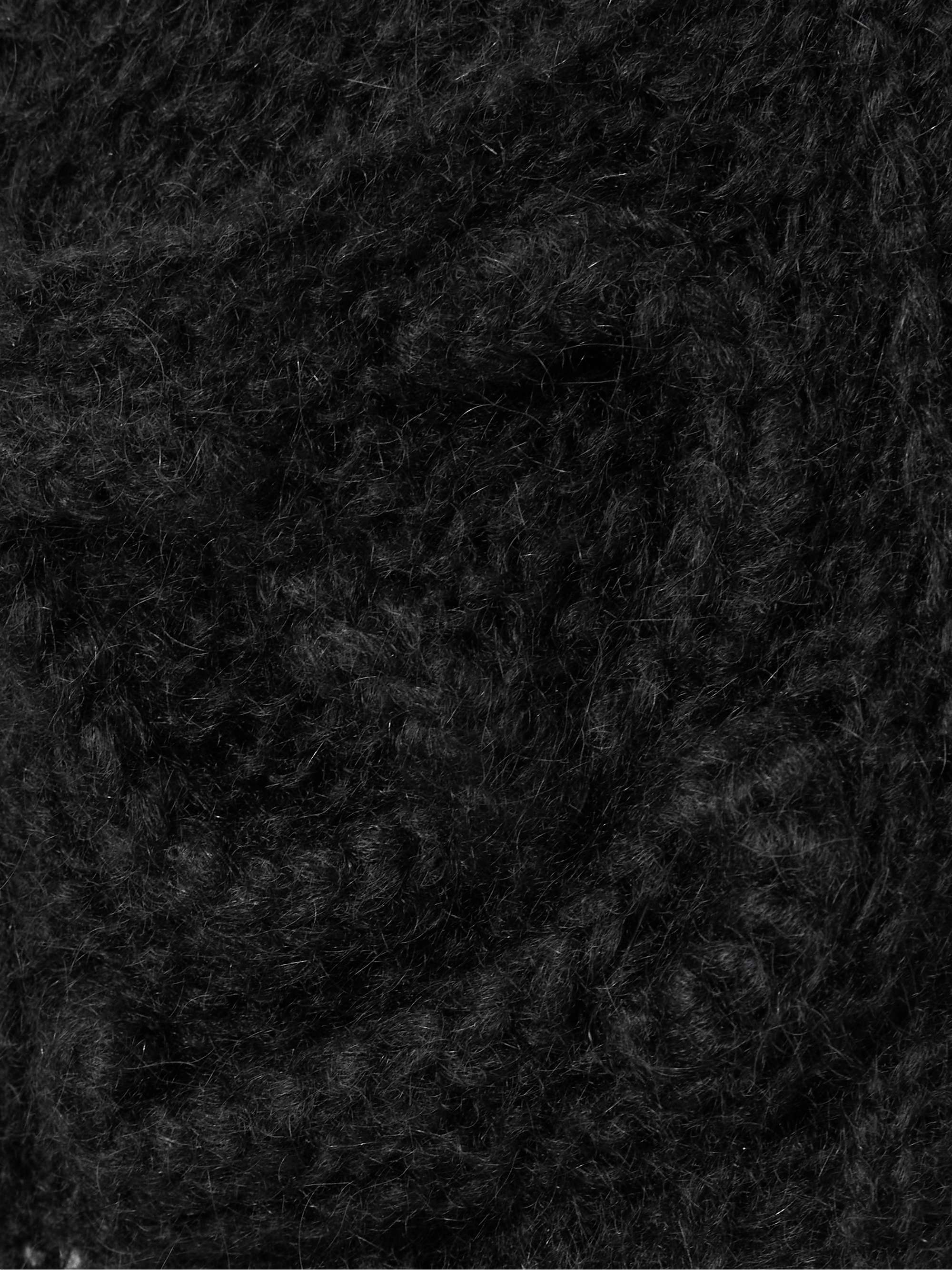 Anagram embroidered open-knit mohair-blend cardigan view