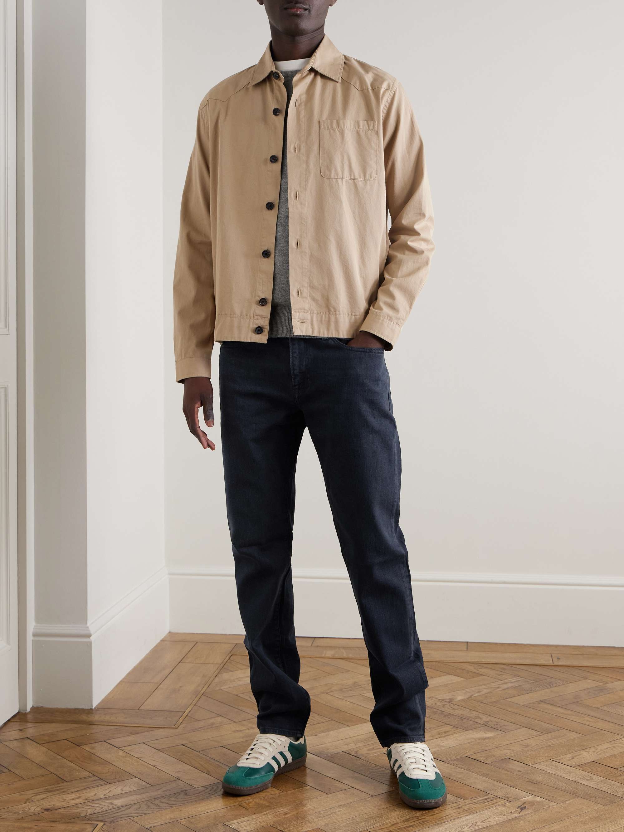 L'Homme Slim-Fit Dry Denim Jeans view