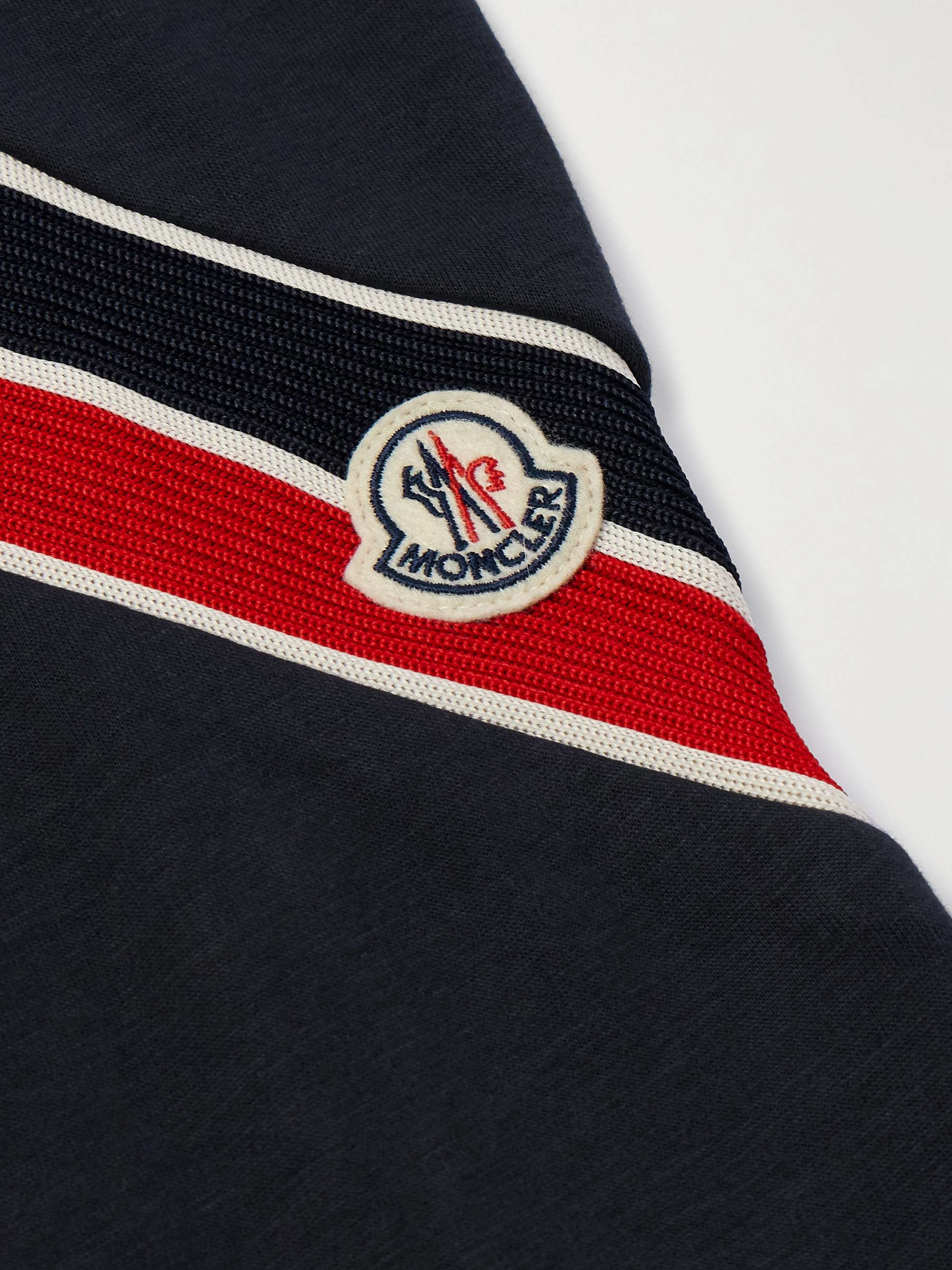 Logo-Appliquéd Webbing-Trimmed Cotton-Blend Jersey Sweatpants view