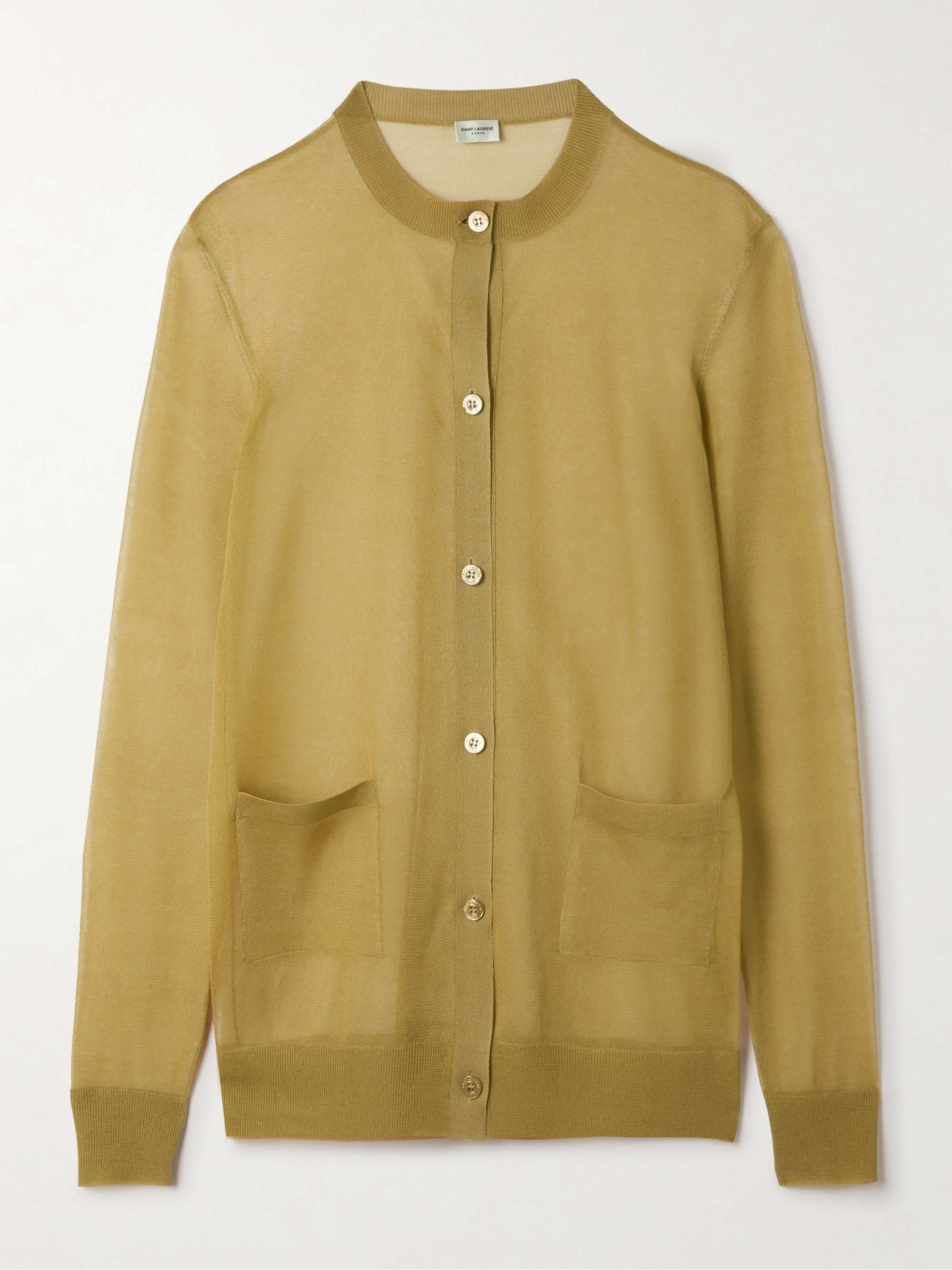 Knitted silk cardigan view