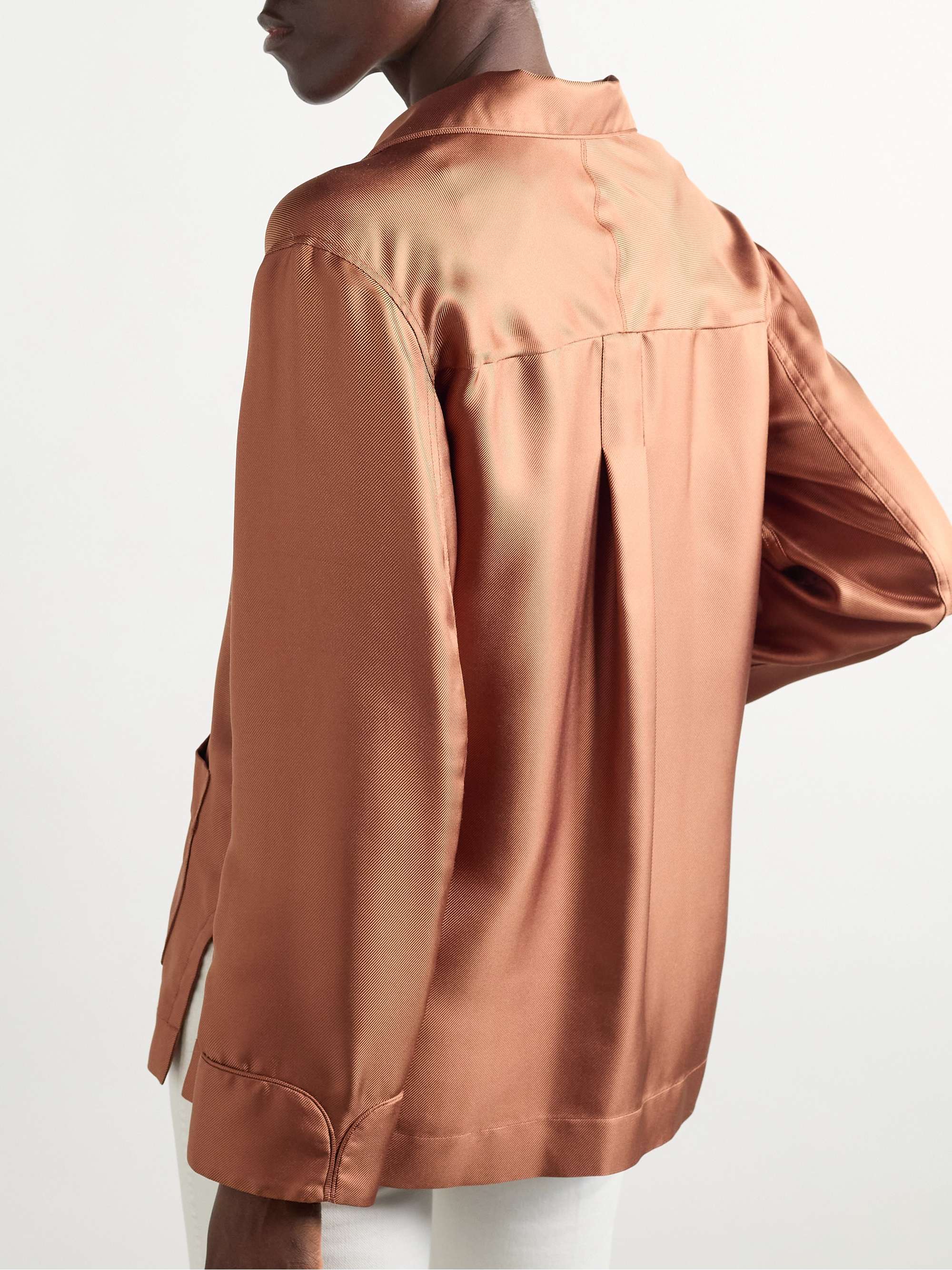 Silk-twill shirt view