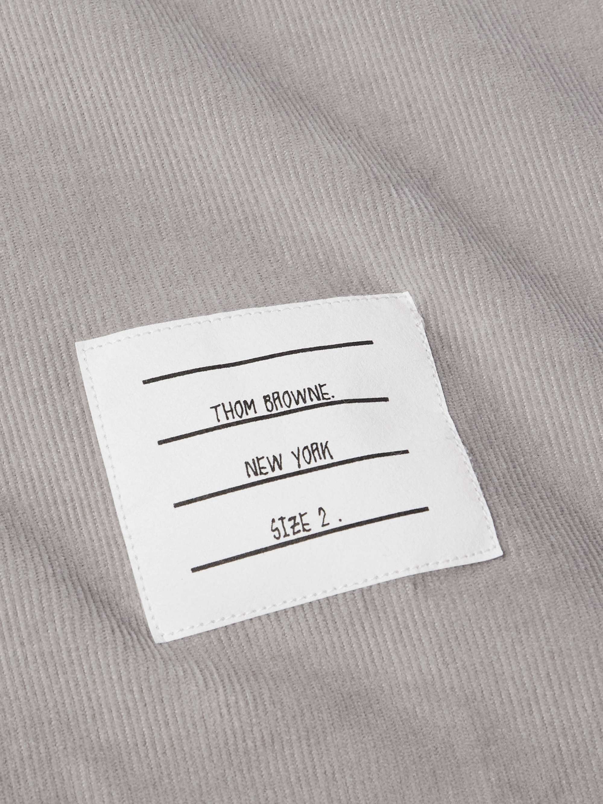 Button-Down Collar Logo-Appliquéd Cotton-Corduroy Shirt view