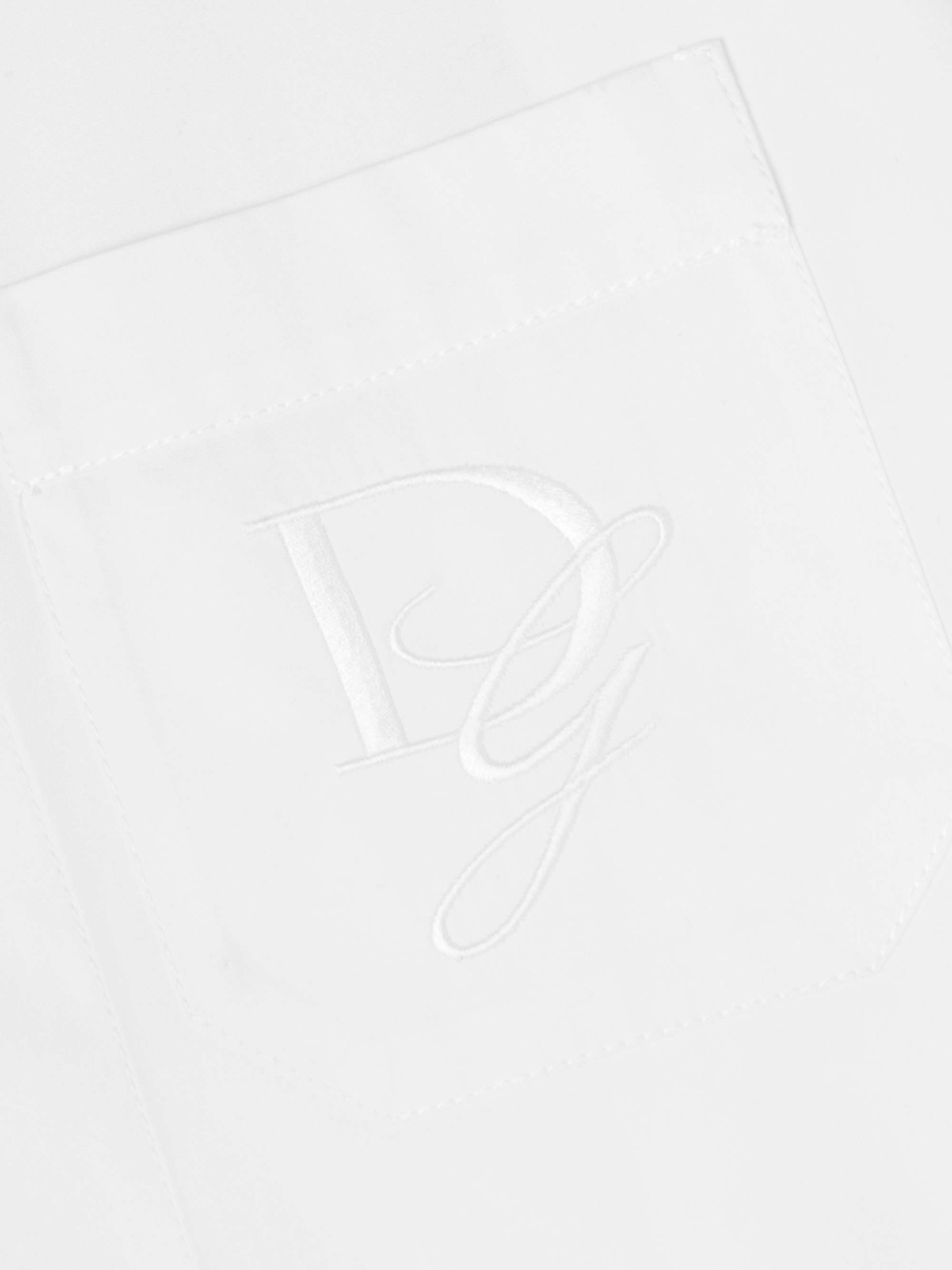 Camp-Collar Logo-Embroidered Cotton-Poplin Shirt view