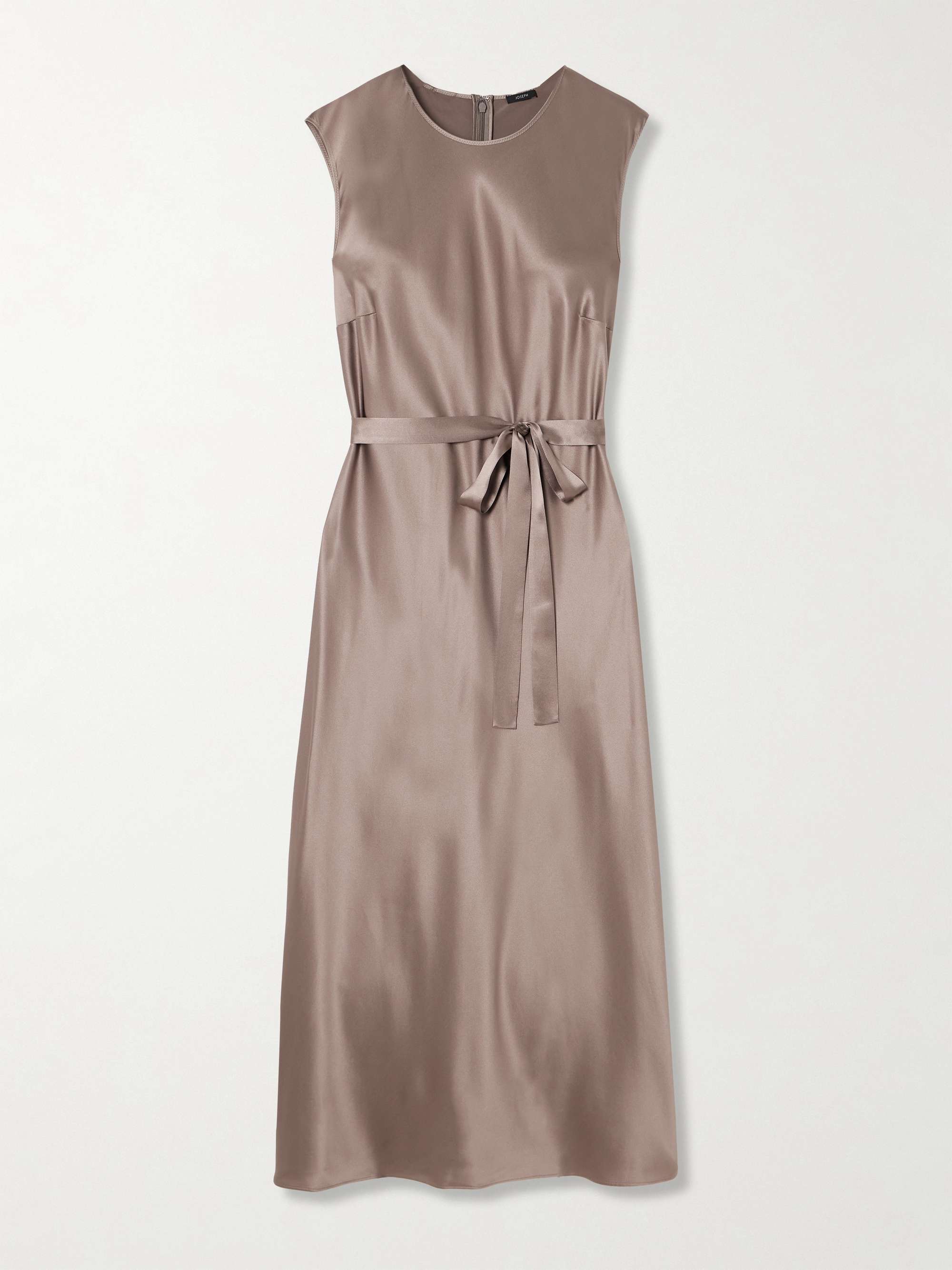 Garnier belted silk-satin midi dress view