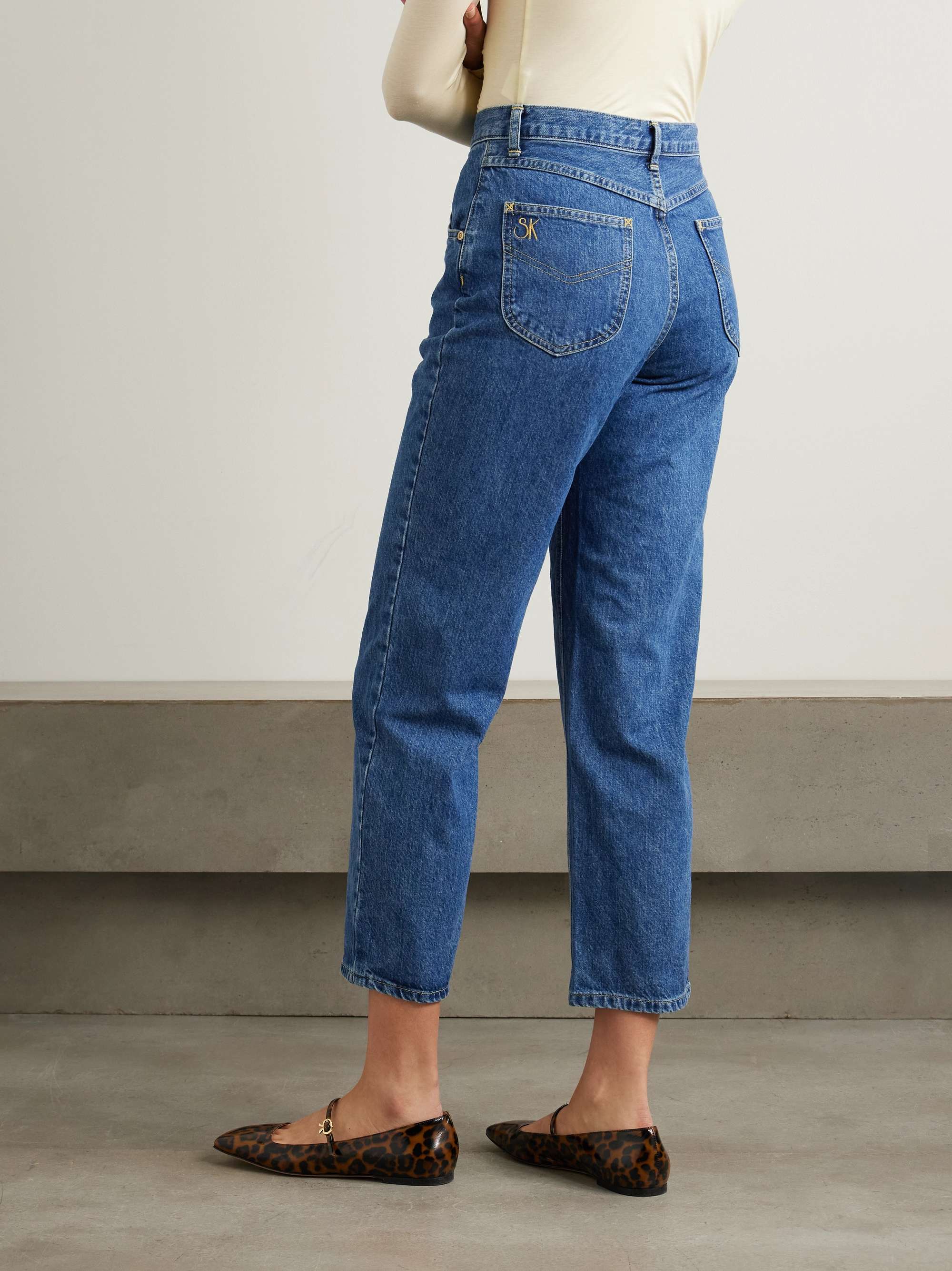 Jordi high-rise straight-leg jeans view