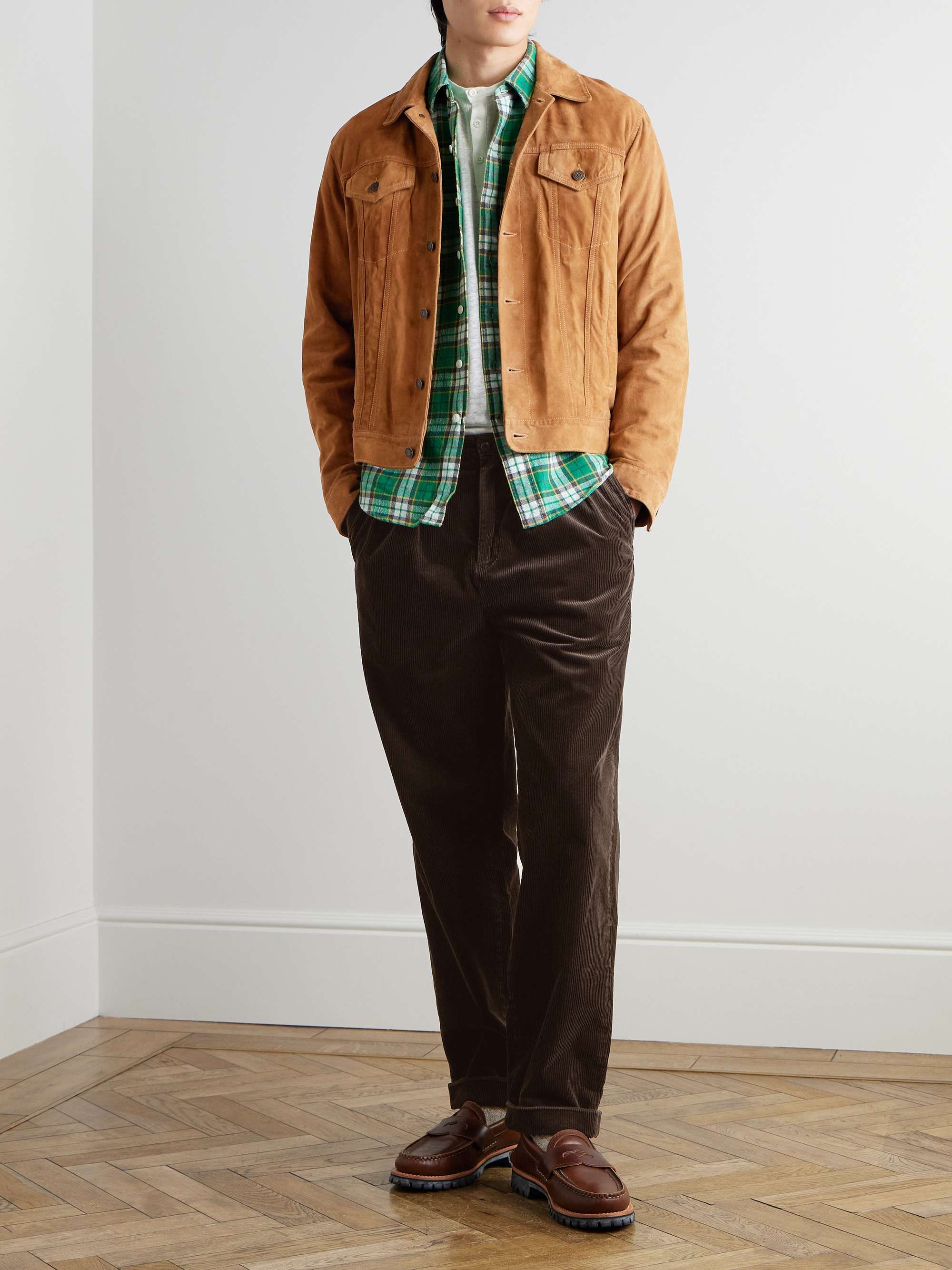 Polo Country Logo-Print Suede Jacket view