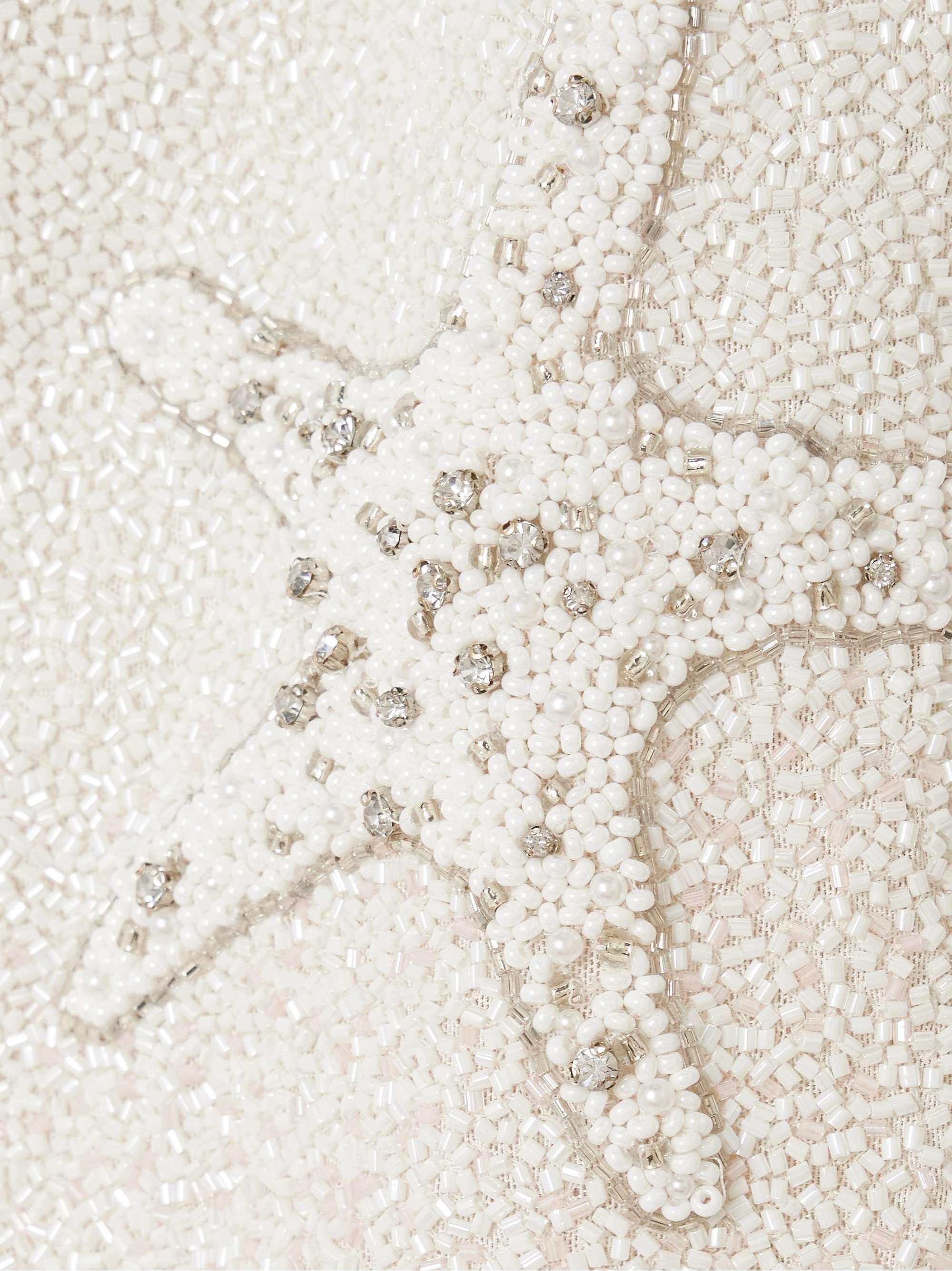 Seashell crystal-embellished beaded tulle mini dress view