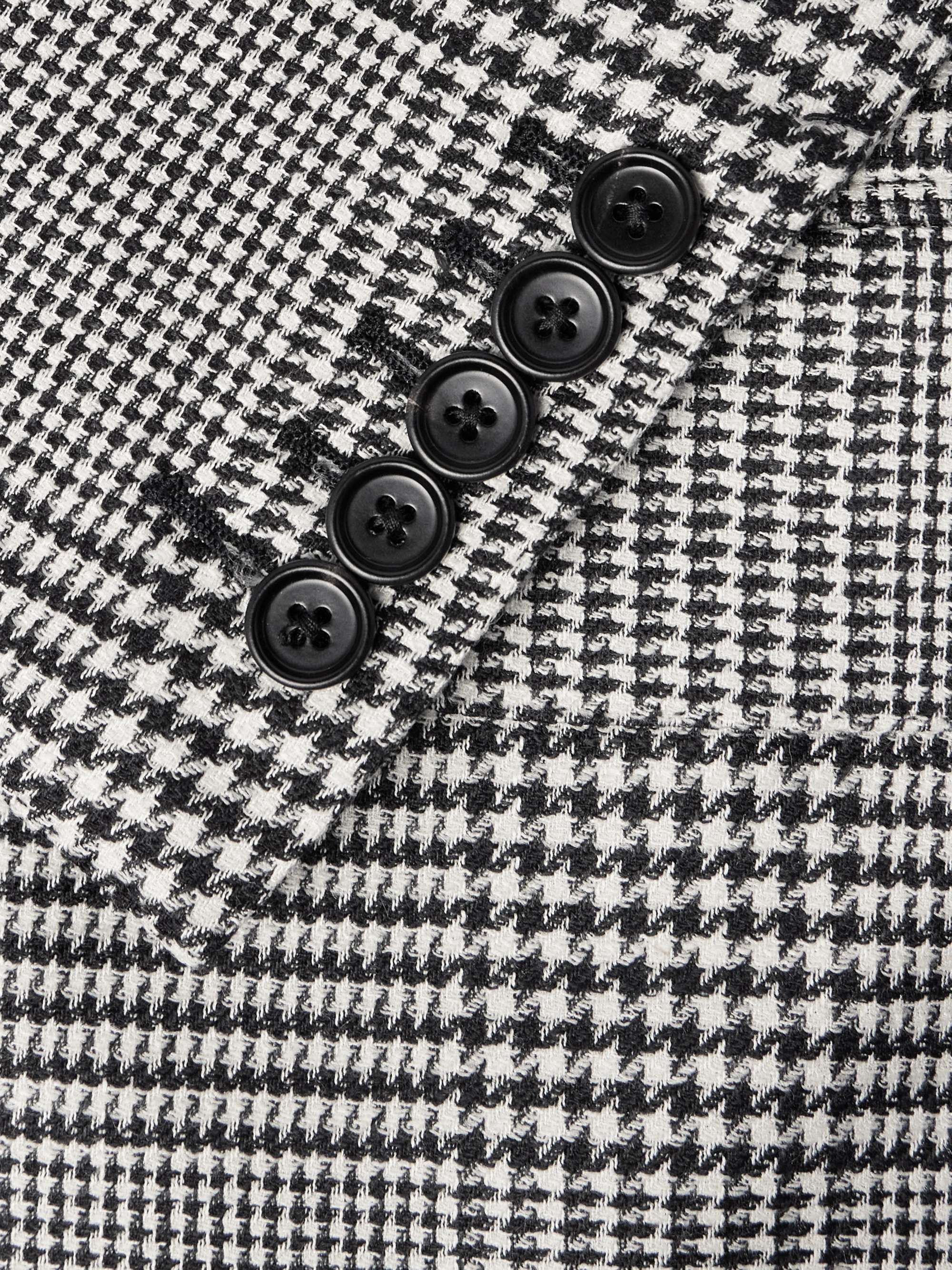 Dyllan Prince of Wales Checked Stretch Wool, Silk, Linen and Mohair-Blend Blazer view